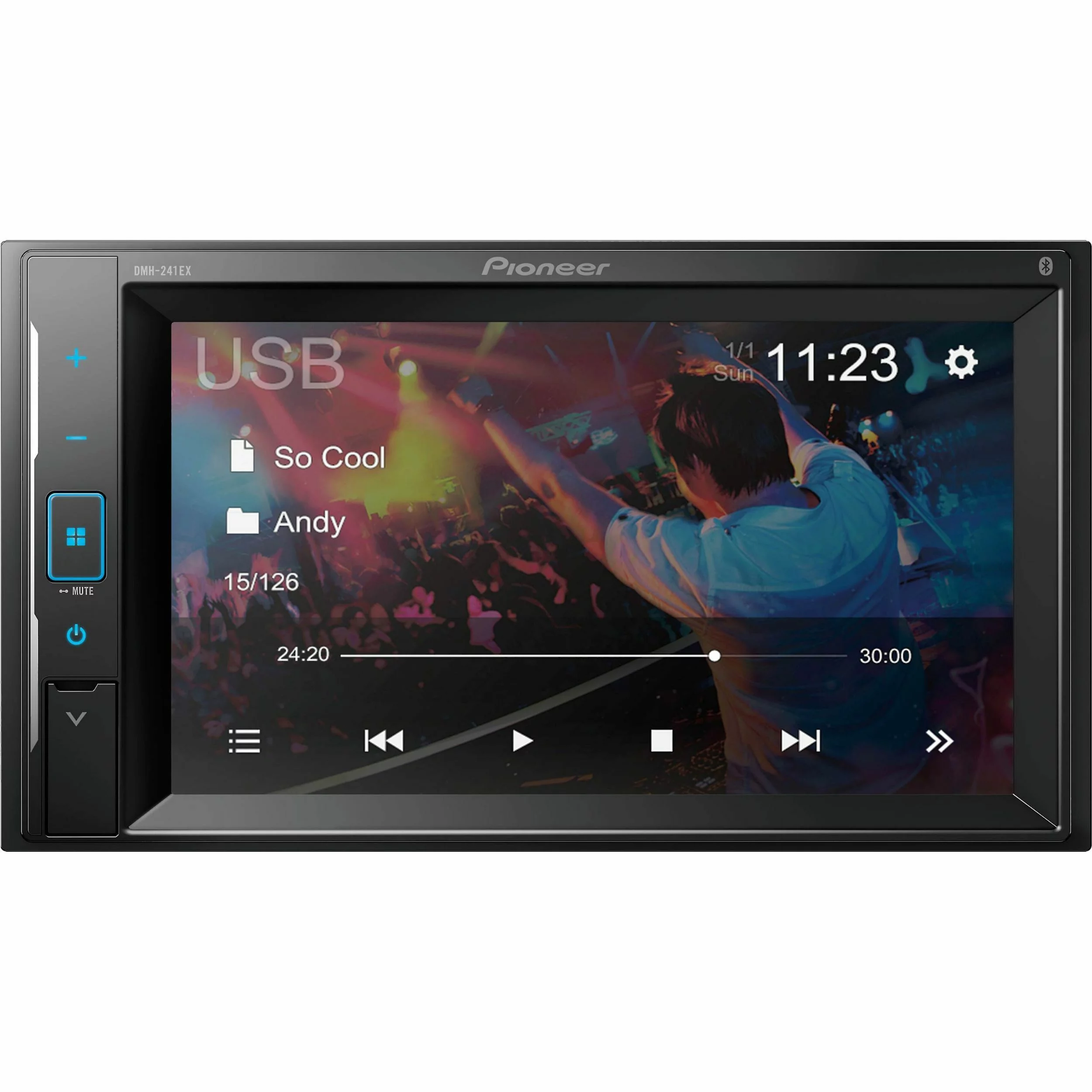 Pioneer DMH-241EX 6.2 inch Touchscreen, Bluetooth Digital Media Receiver – Black