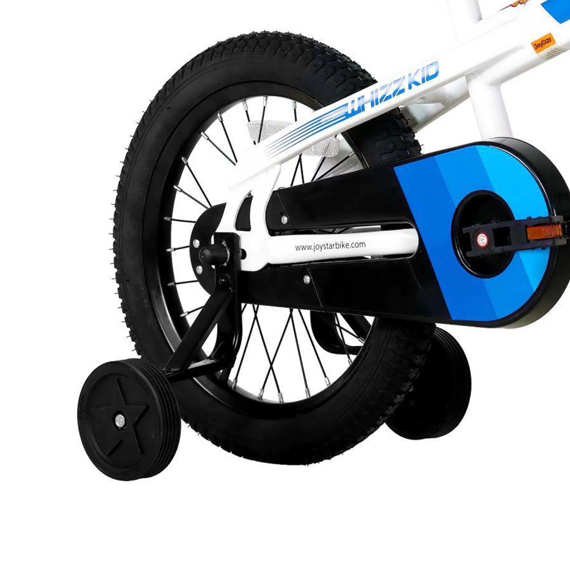 JOYSTAR Whizz Bike for Ages 4-7 with Training Wheels, 16″, Blue