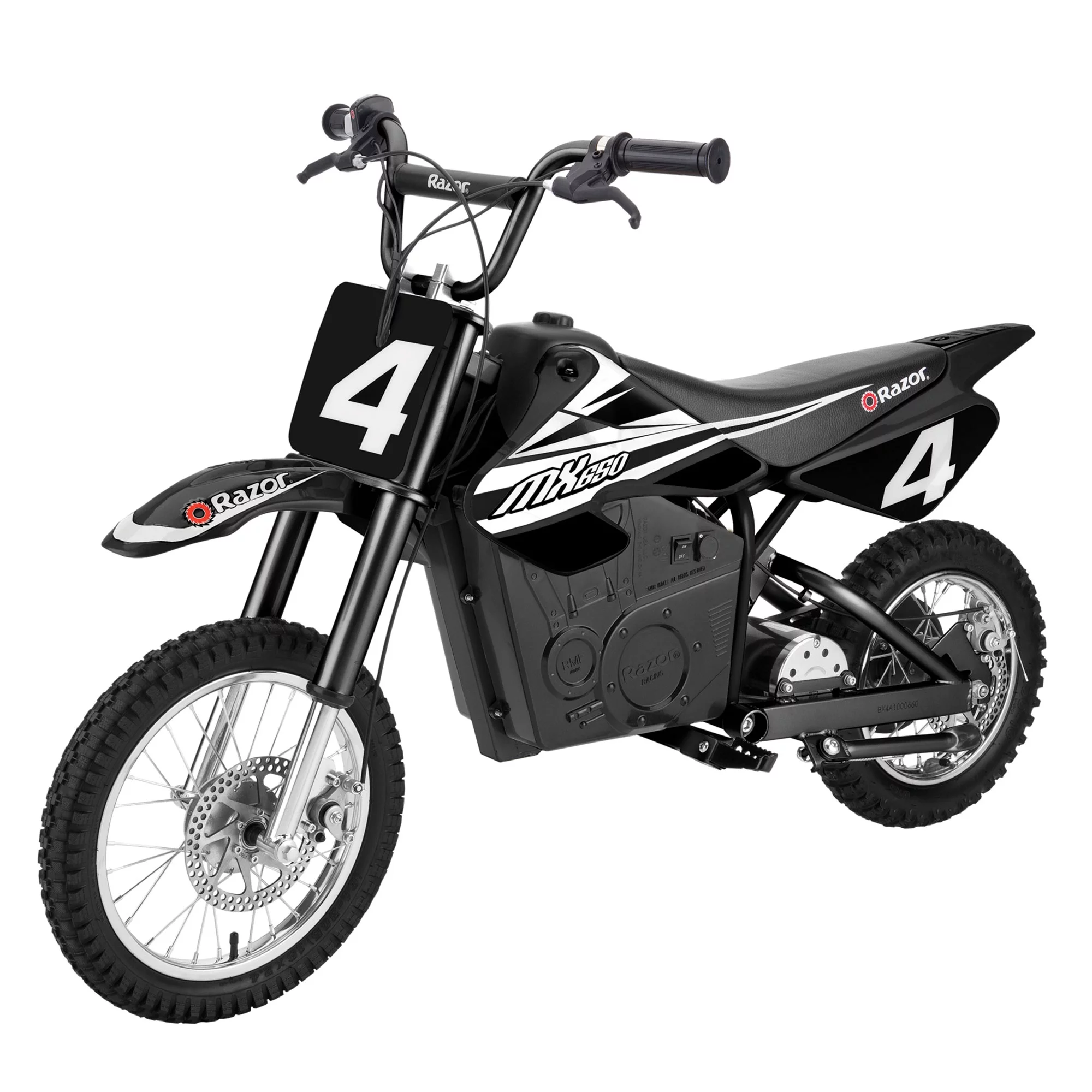 Razor MX650 Dirt Rocket High-Torque Electric Motocross Dirt Bike, Black