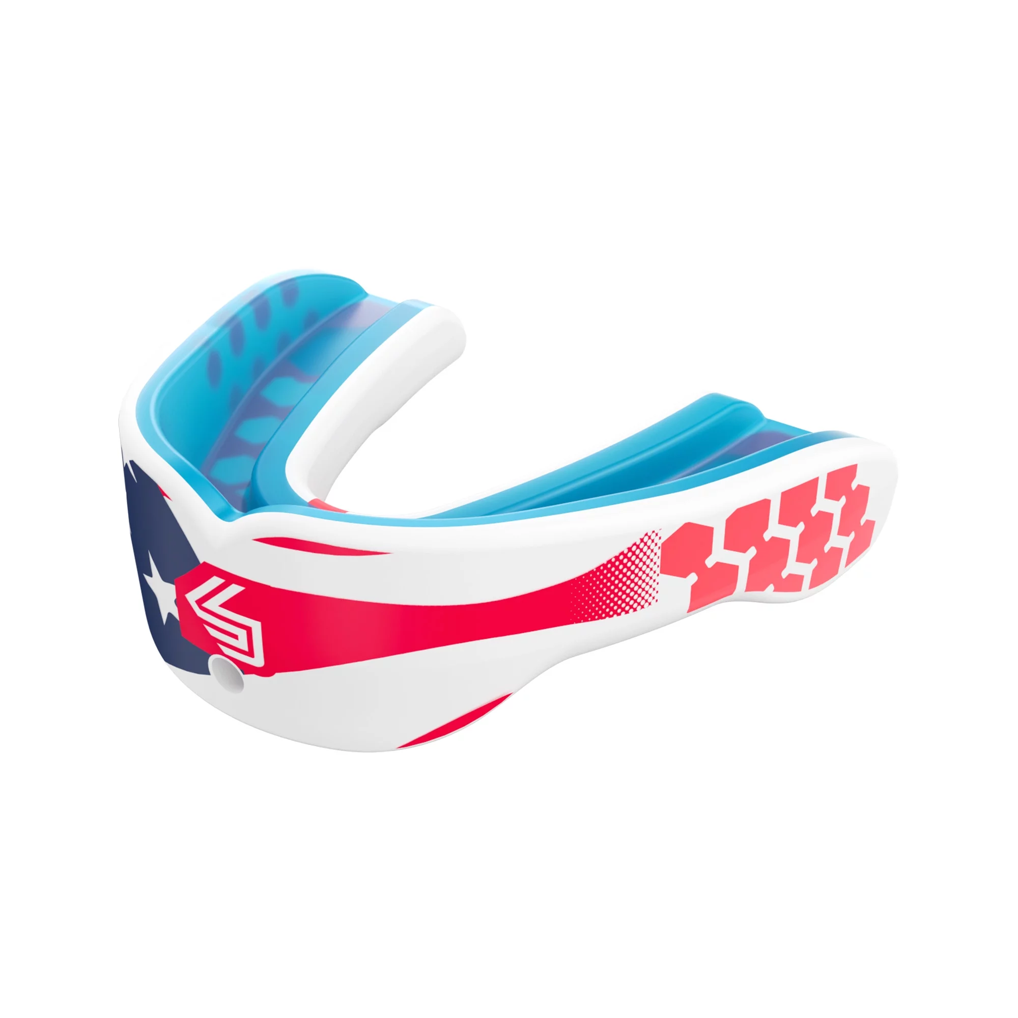 Shock Doctor Sport Gel Max Pro Multi-Sport Mouth Guard, Stars and Stripes, Adult