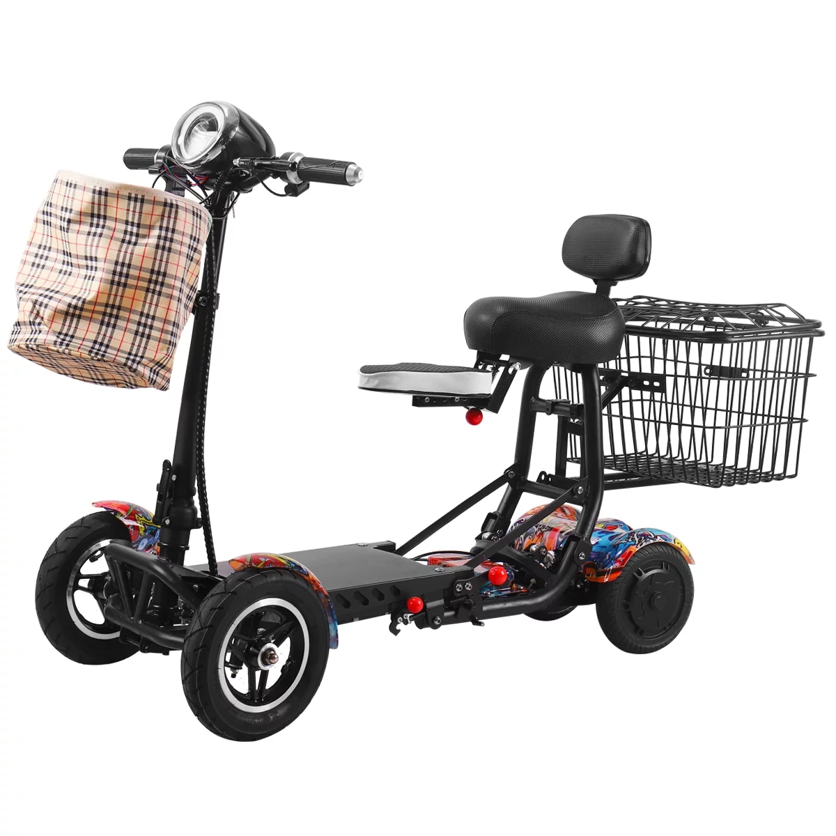 Foldable Lightweight Mobility Scooters For Seniors Medical Mobility Power Scooter BLACK Color