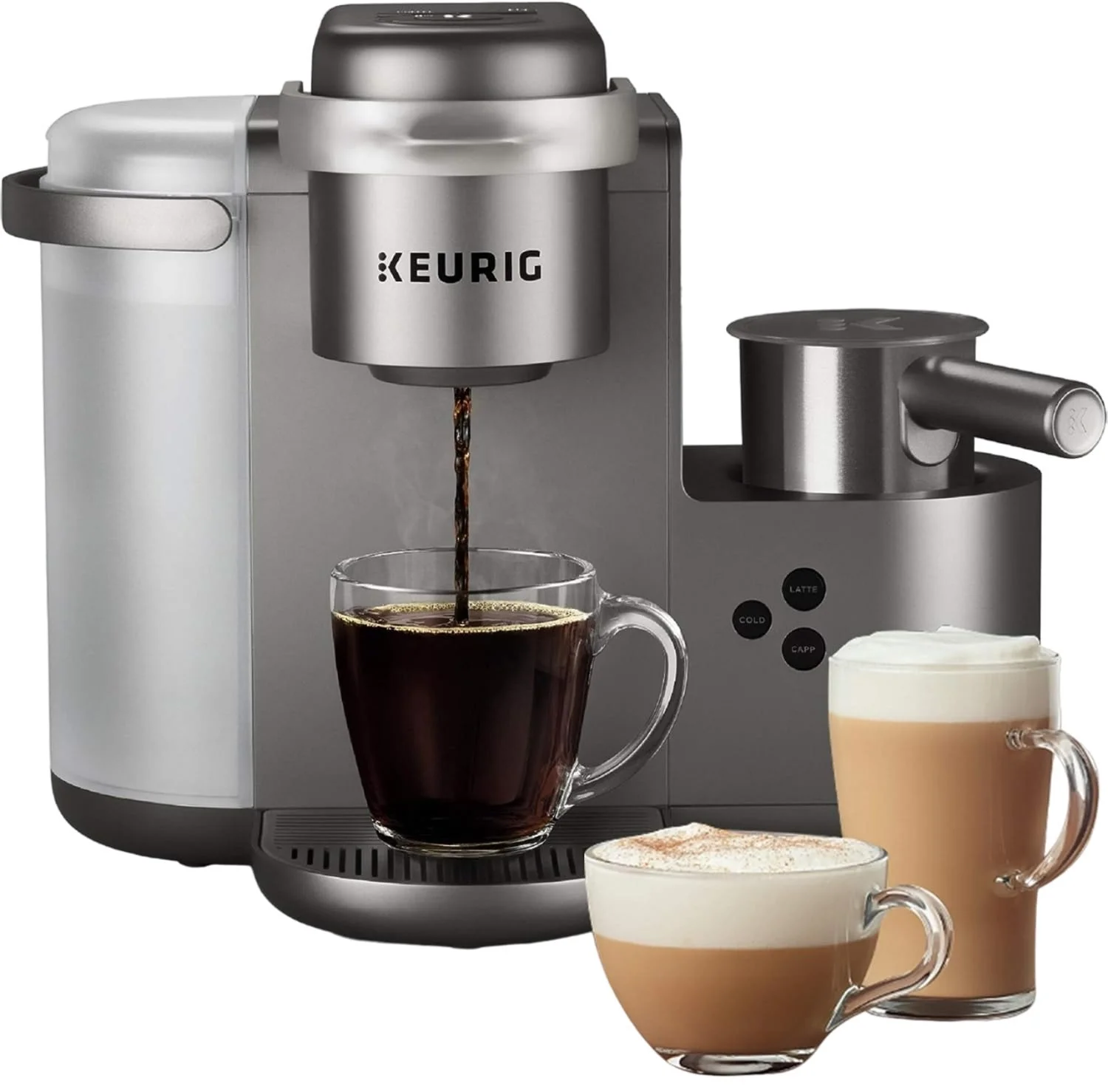 Keurig K-Cafe Special Edition Single-Serve K-Cup Pod Coffee, Latte, and Cappuccino Maker (Nickel)