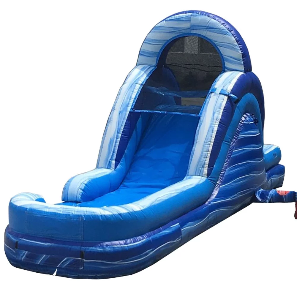 TentandTable Commercial Inflatable Water Slide, Blue Marble with Blower, 12′