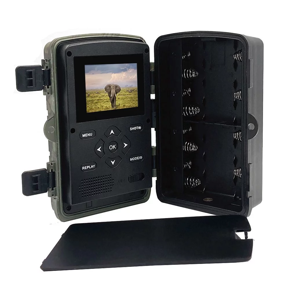 GVDV Trail Camera, Hunting Game Camera 12MP Infrared Night Vision Wildlife Surveillance, 2.0″ LCD