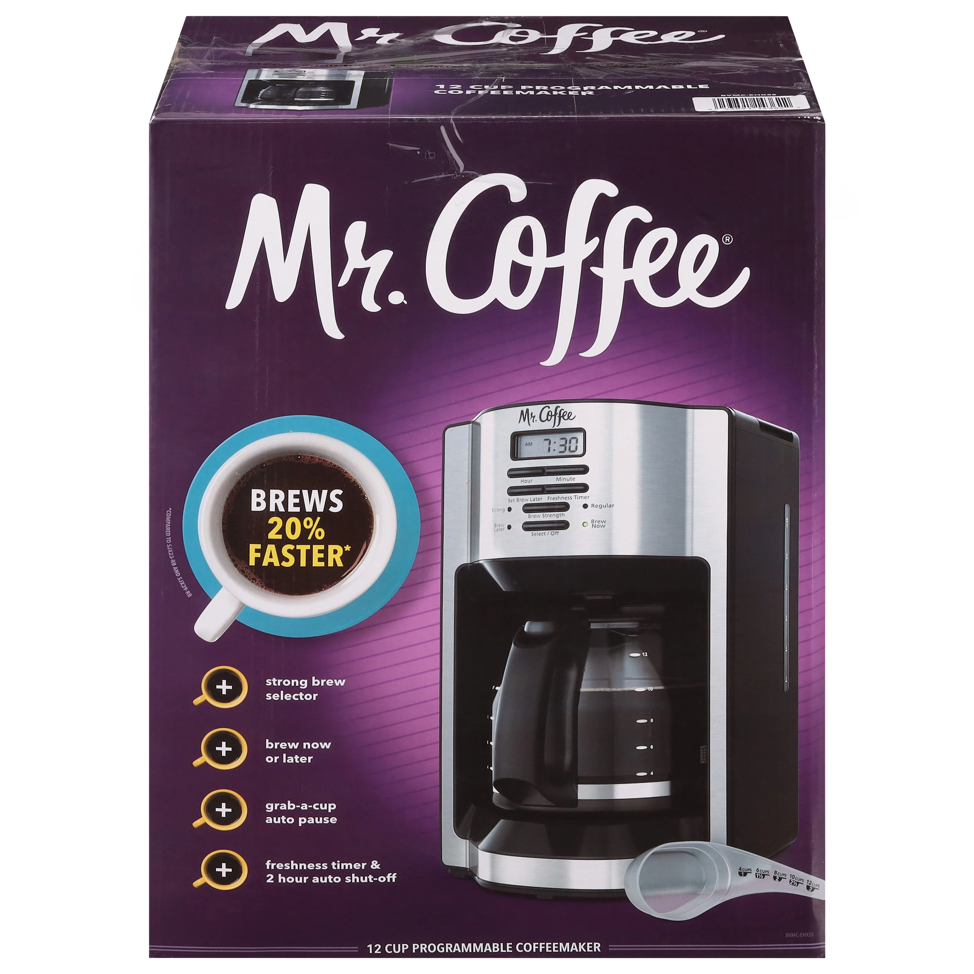 Mr. Coffee – 12-Cup Coffee Maker with Rapid Brew System – Stainless Steel