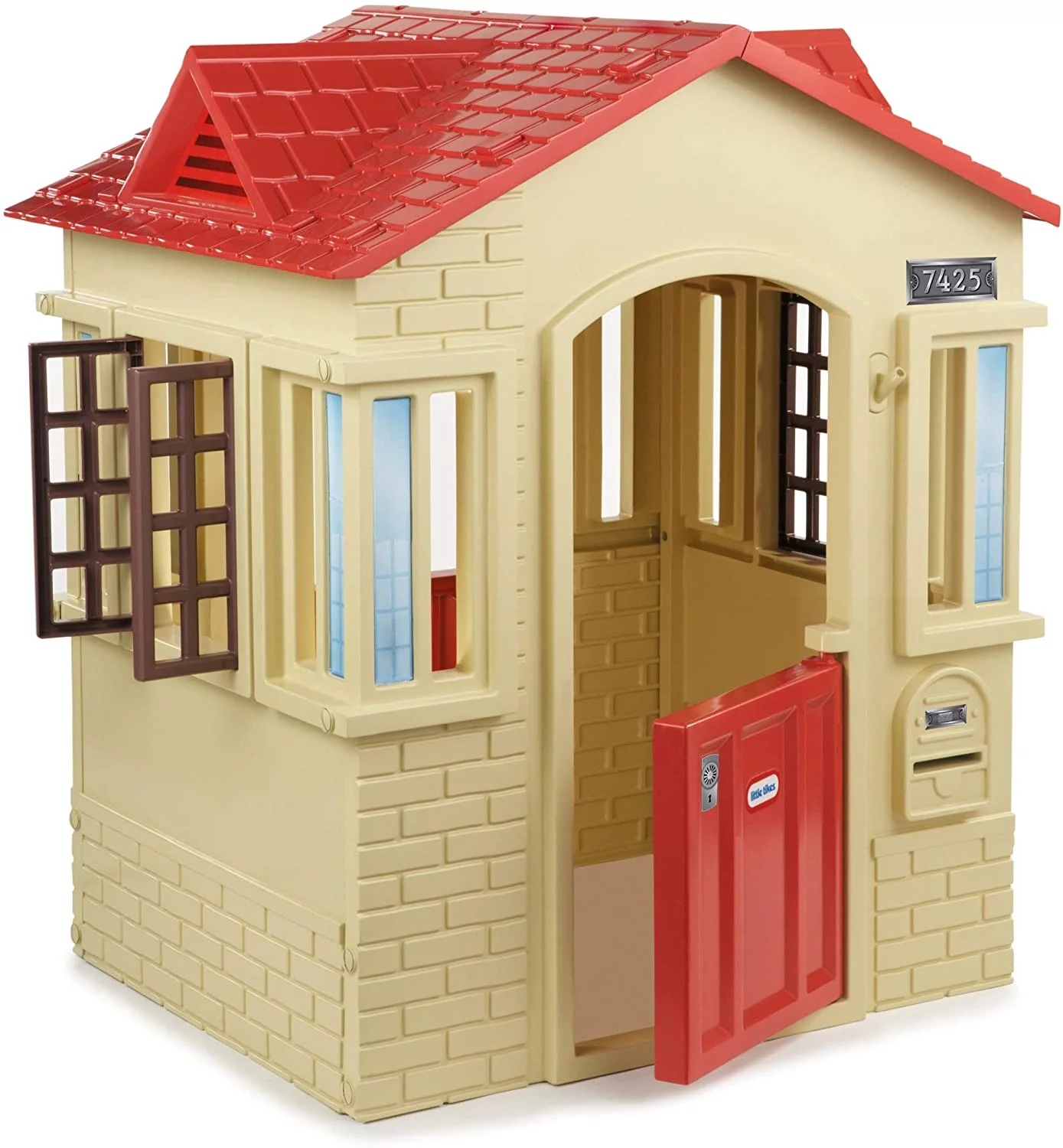 Little Tikes Cape Cottage Playhouse with Working Doors, Windows, and Shutters – Tan