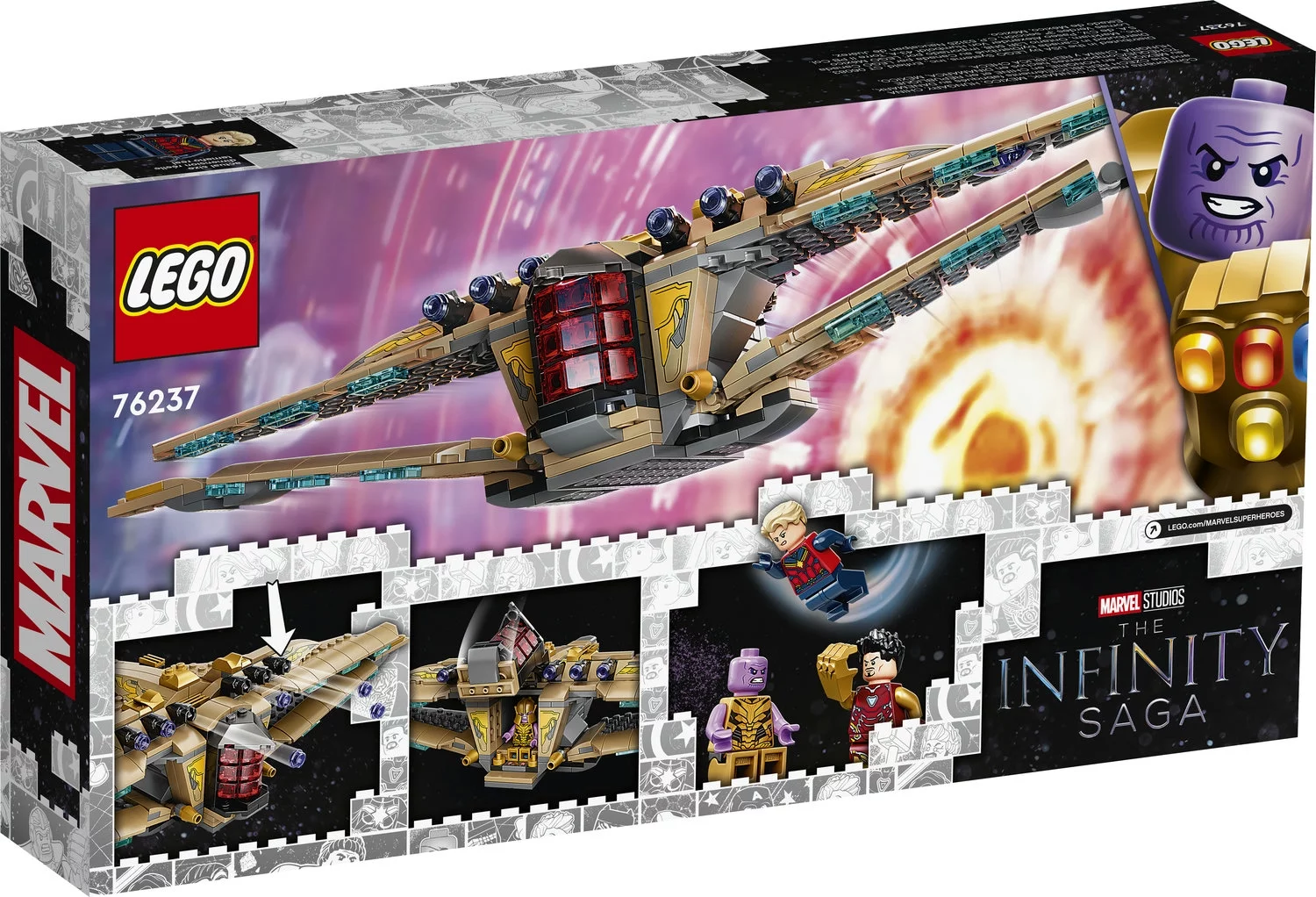 LEGO Marvel Avengers: Sanctuary II: Endgame Battle 76237 Thanos Spaceship Building Toy