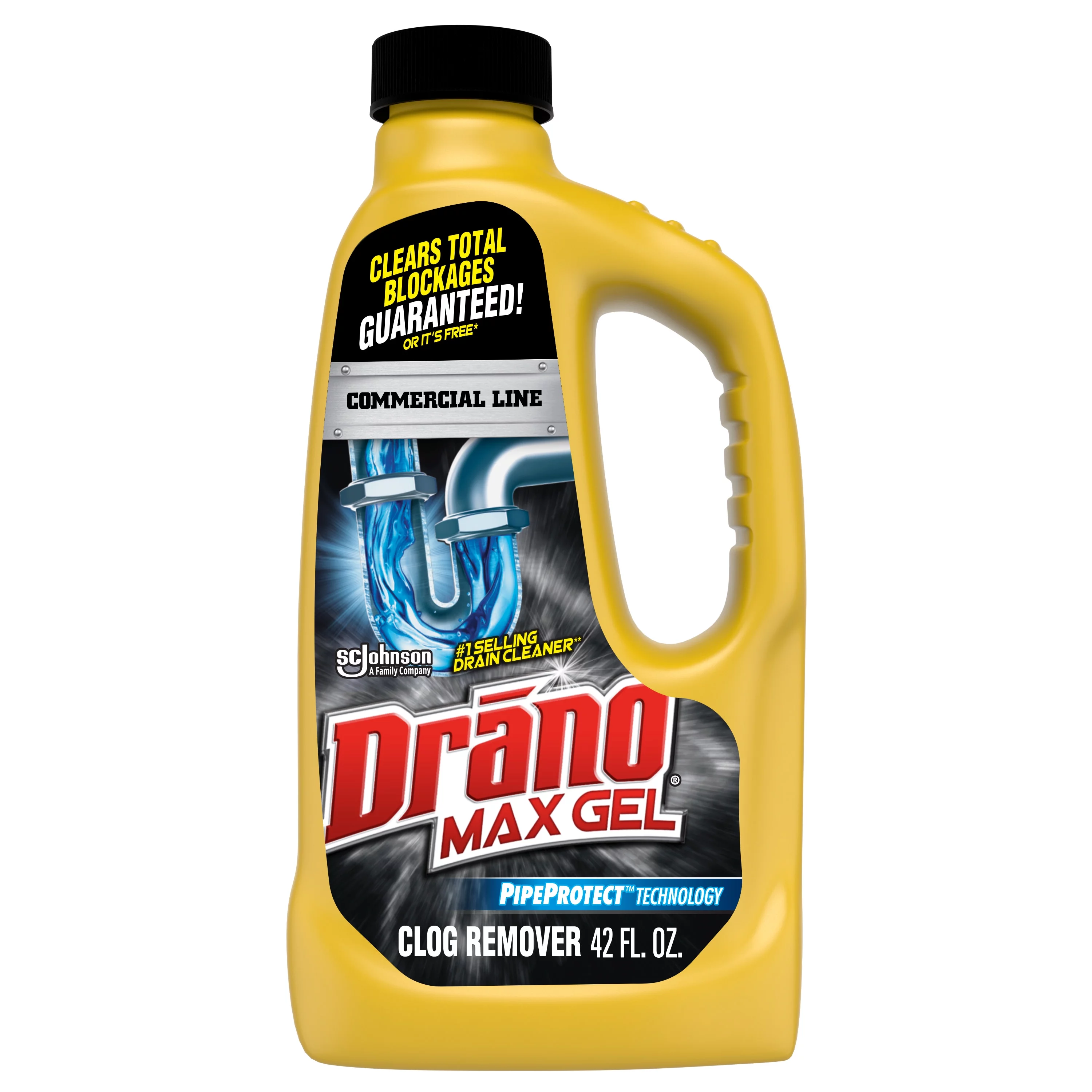 Drano Max GelDrainClog Remover, Commercial Line, 42 oz