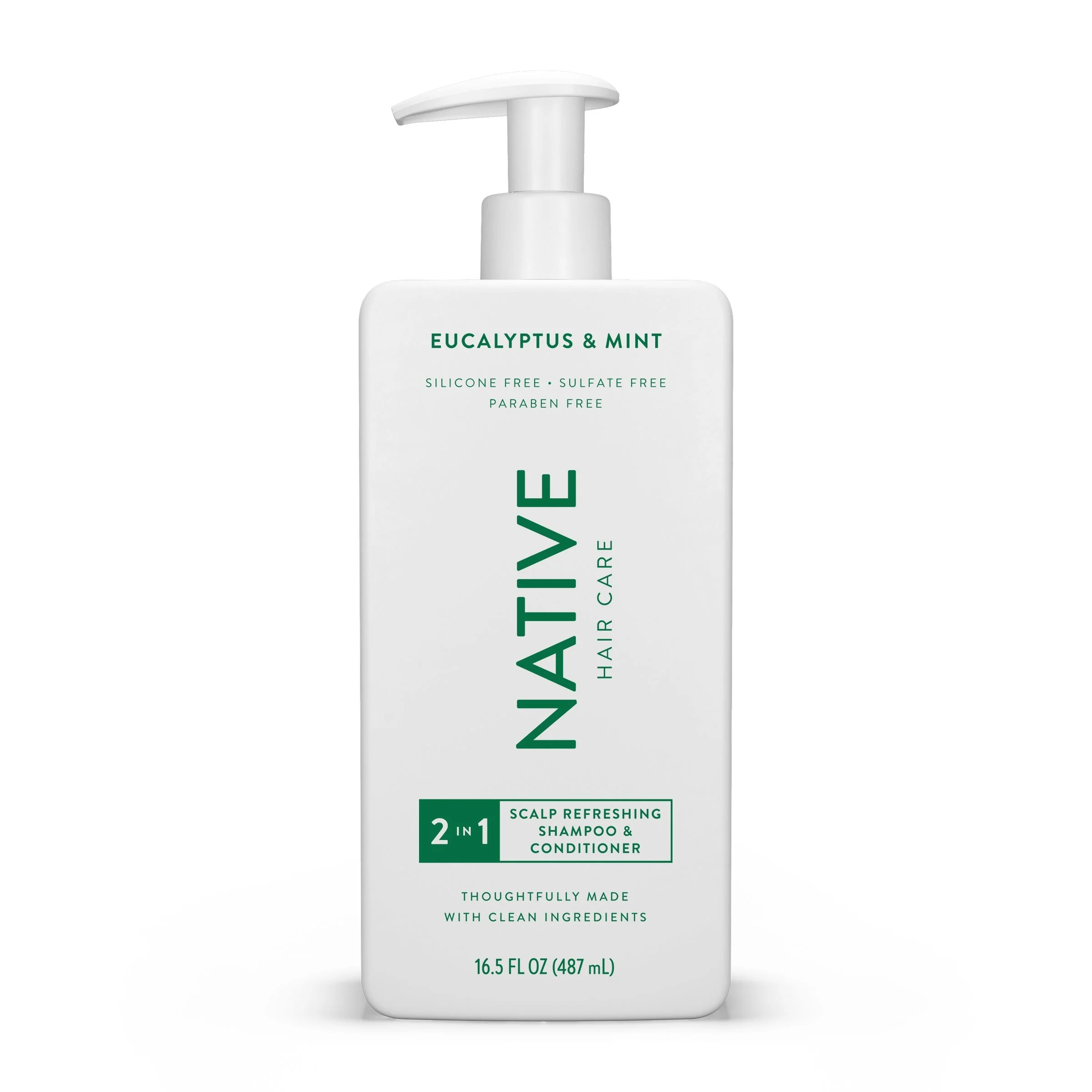 Native Scalp Refreshing 2-in-1 Shampoo & Conditioner, Eucalyptus & Mint, Sulfate & Paraben Free, 16.5 oz