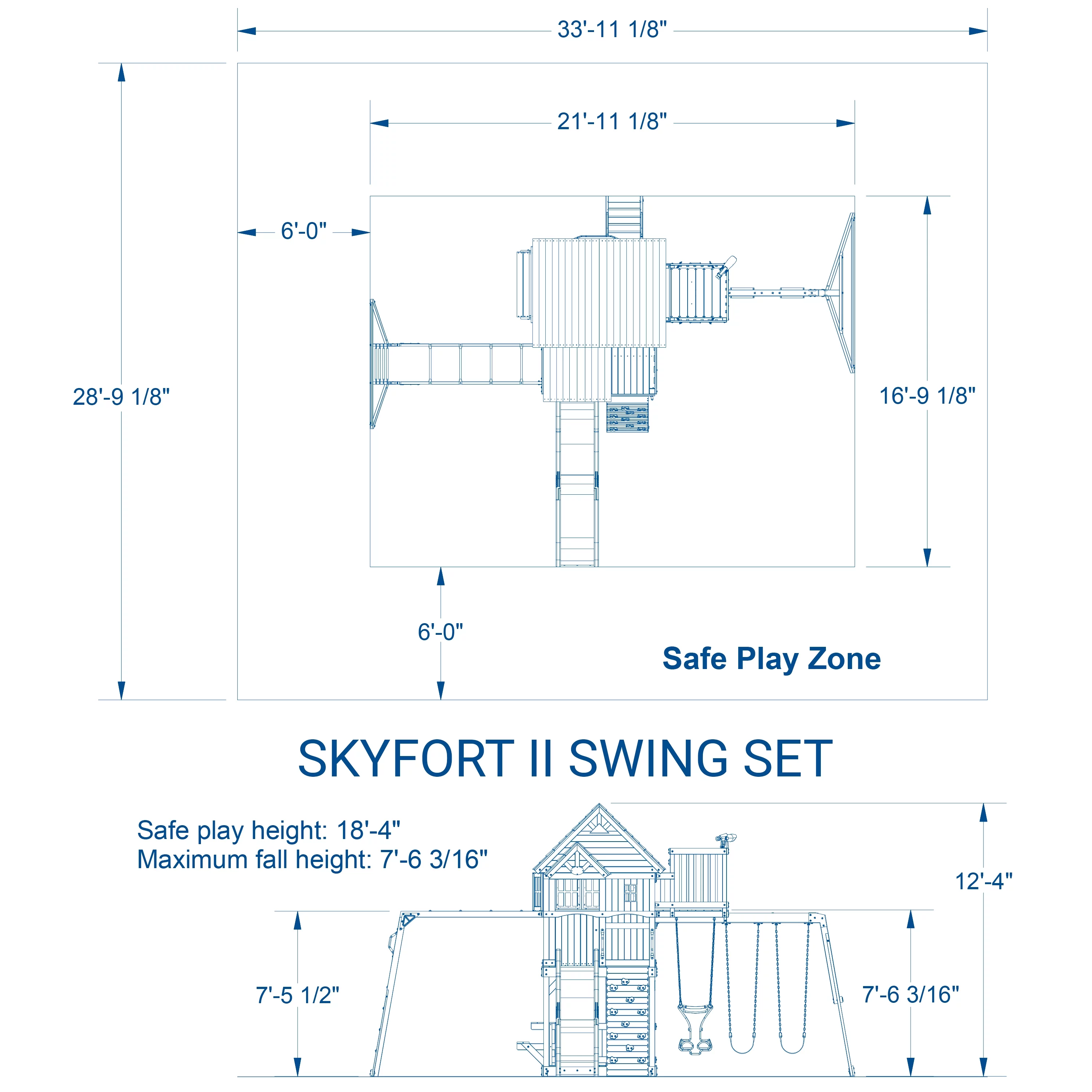 Backyard Discovery Skyfort II Swing Set