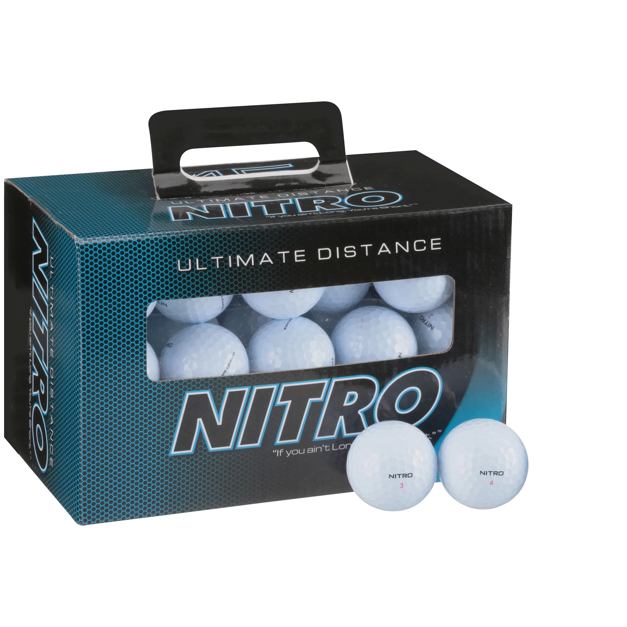 Nitro Golf Ultimate Distance Soft Multi Golf Ball, 45-Pack, Matte