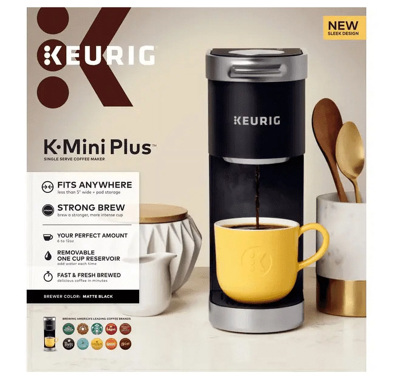 Keurig K-Mini Plus Single Serve K-Cup Pod Coffee Maker – Matte Black