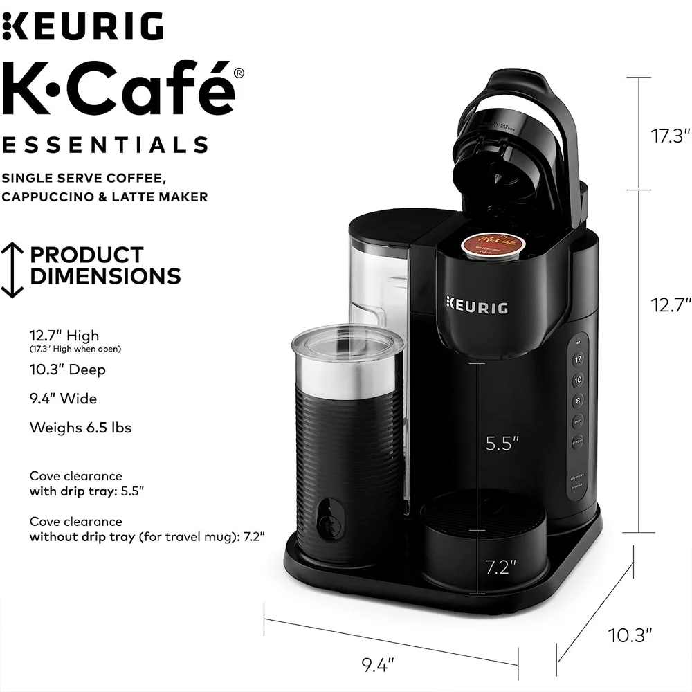 Restored Keurig 5000365473 K-Cafe Essentials Single Serve K-Cup Coffee Maker (Refurbished)