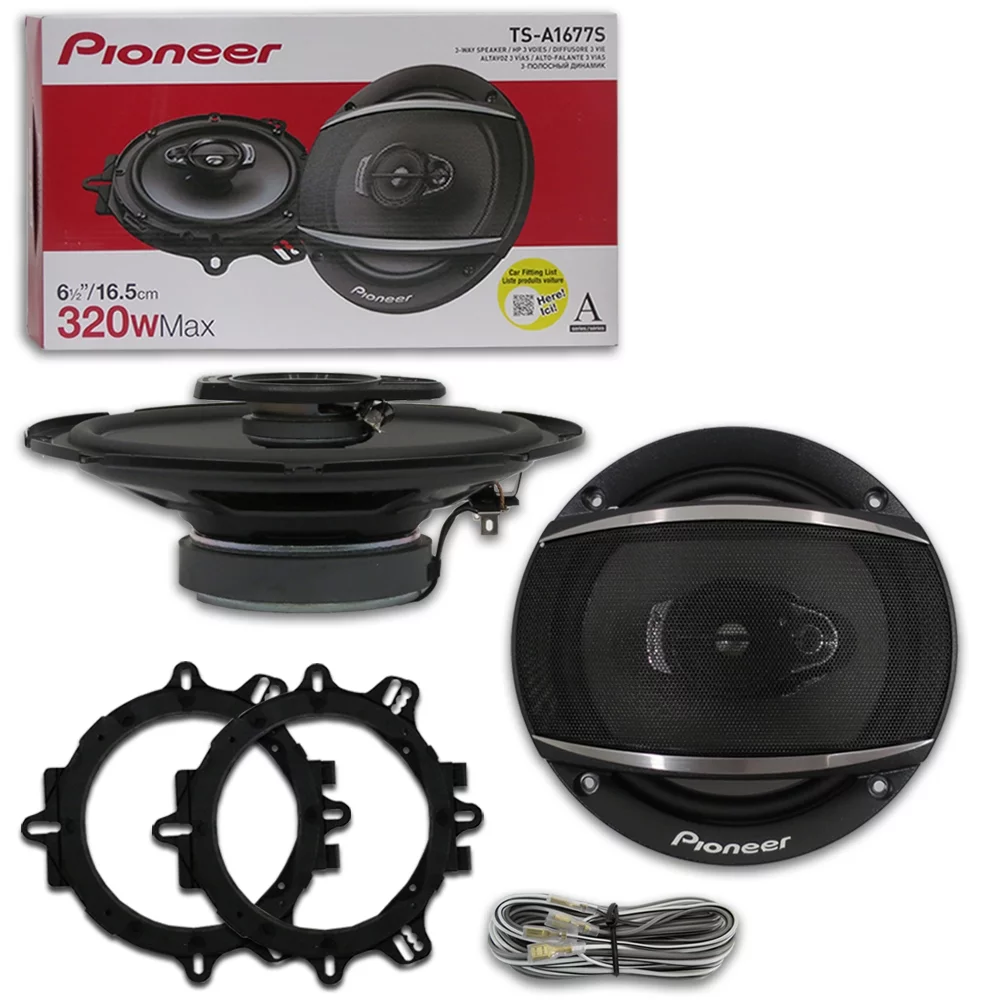 Pioneer 6.5 Inch 6.5″ 3-way Car Audio Coaxial Speakers (Pair) 320 Watts Max