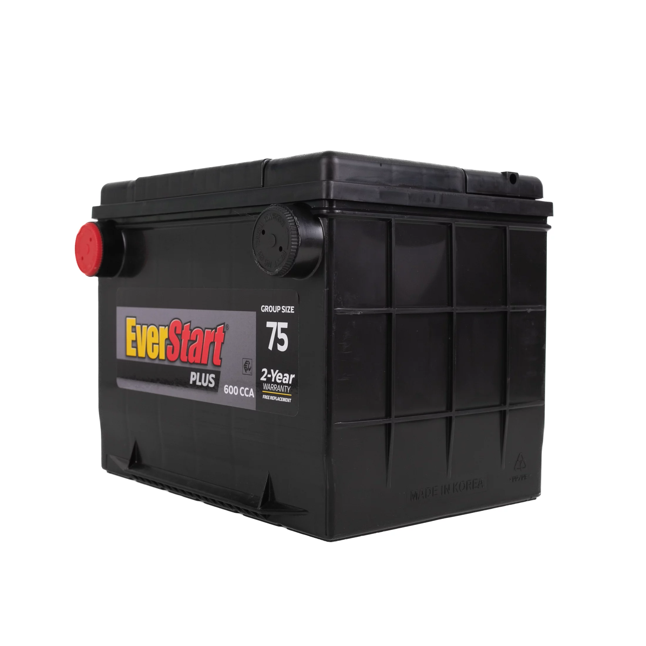 EverStart Plus Lead Acid Automotive Battery, Group Size 75 (12 Volt/600 CCA)