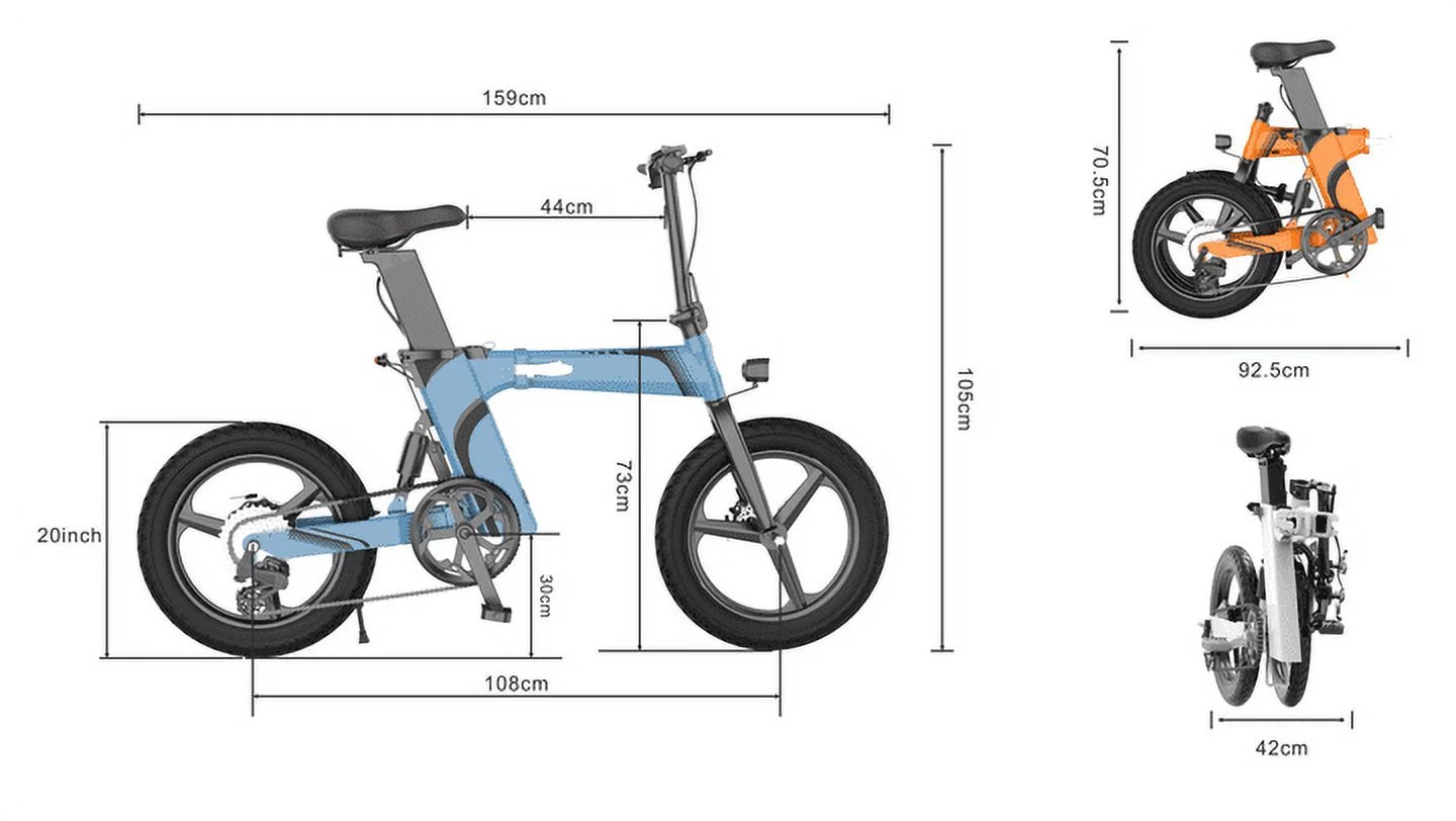 CycleOn – The Long Range 20″ Foldable Electric Bicycle 7 Speed, 500W Motor, 36V Battery