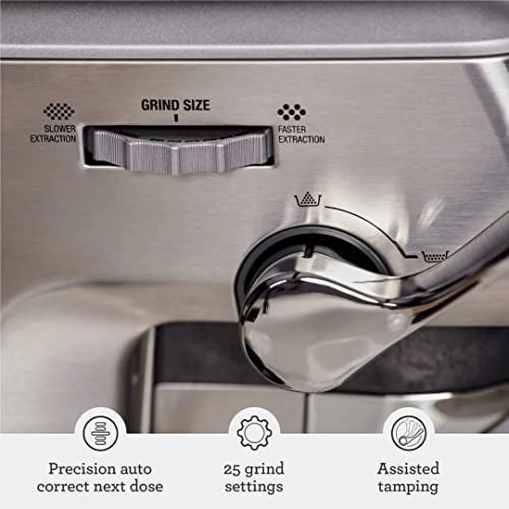 Breville Barista Express Impress Espresso Machine, 2 Liters – Stainless Steel