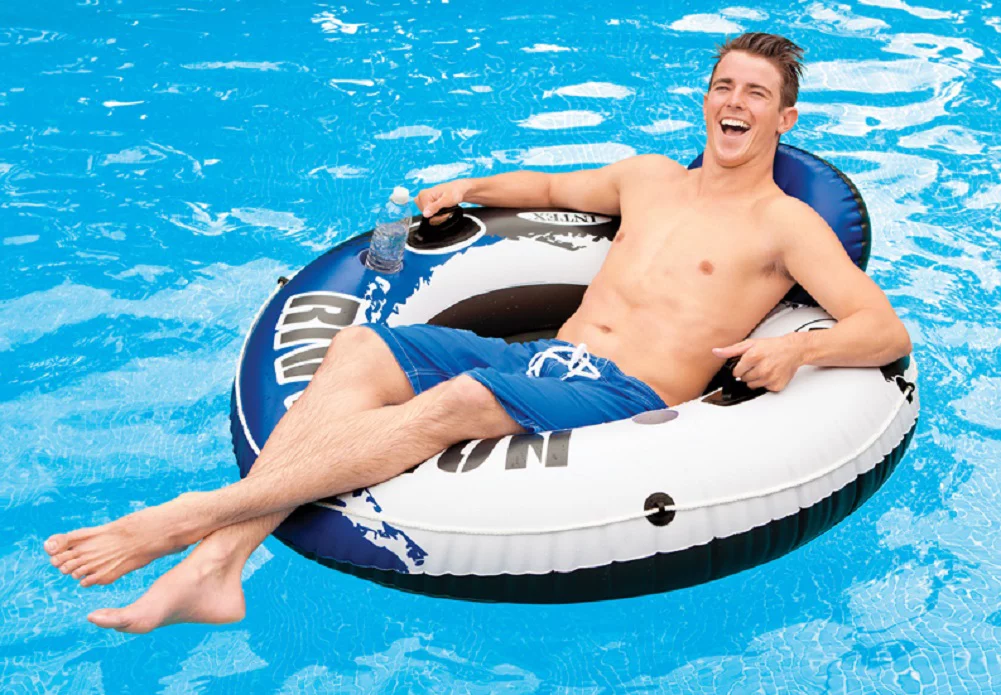 12) INTEX River Run I Inflatable Floating Raft Tubes