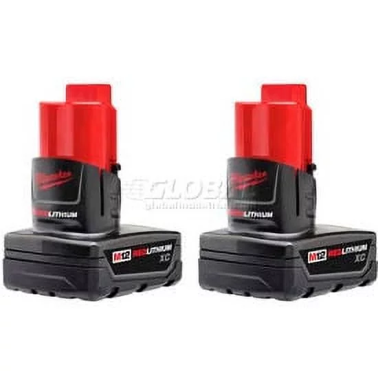 Milwaukee 48-11-2412 (2-Pack) M12 REDLITHIUM XC 3 Ah Lithium-Ion Batteries