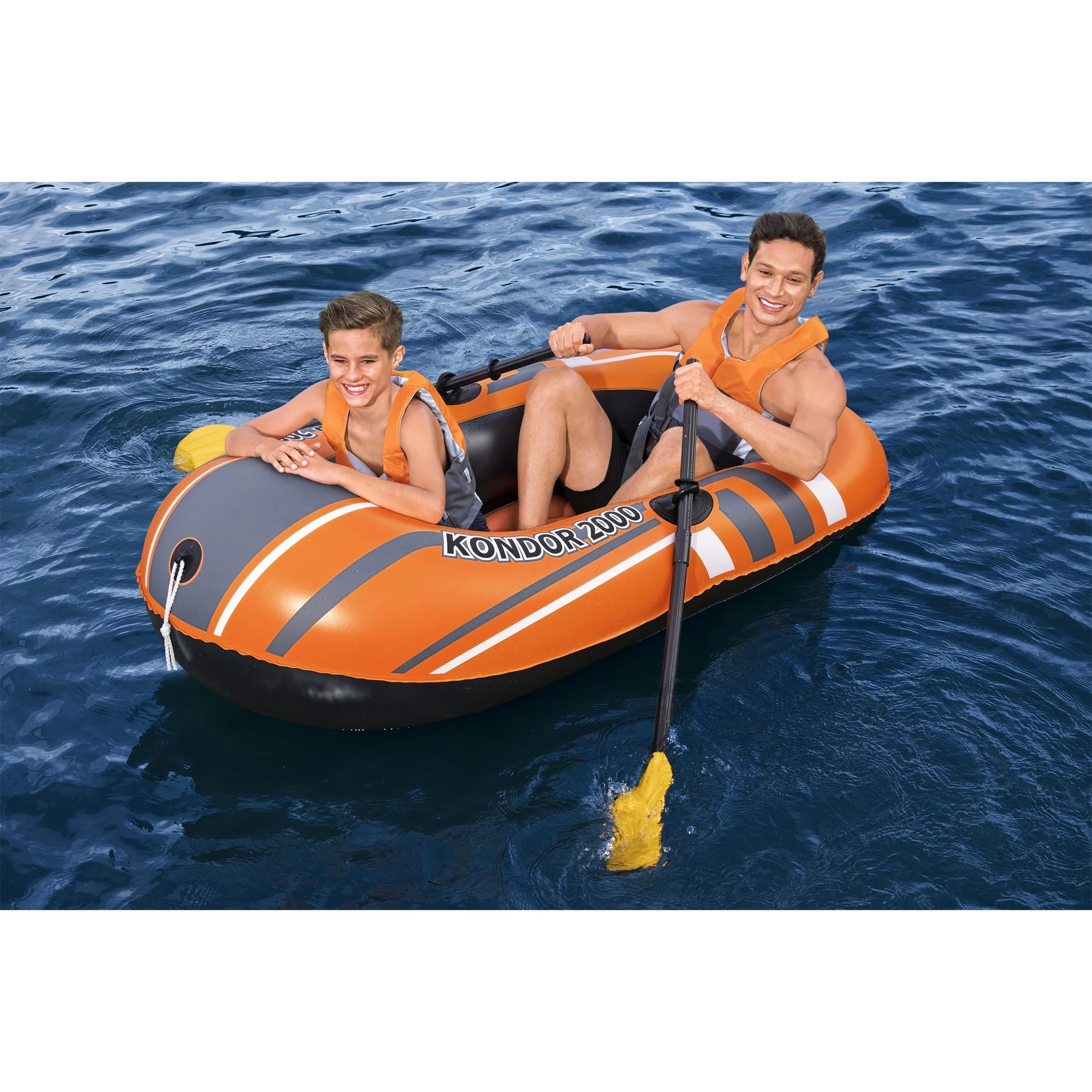 Bestway 77×45 Inches HydroForce Inflatable Raft Set with Oars and Pump (3 Pack)