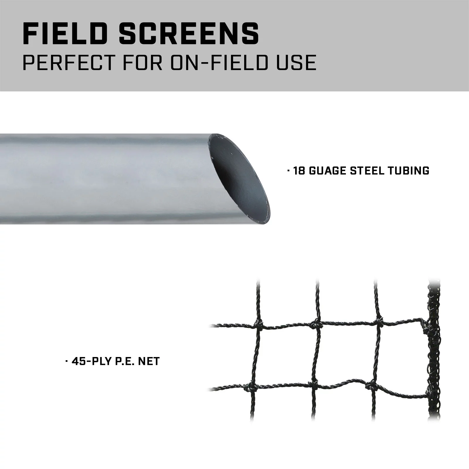 CHAMPRO Baseball/Softball Pitcher’s Safety L-Screen On-Field Practice Net, 7’x7′