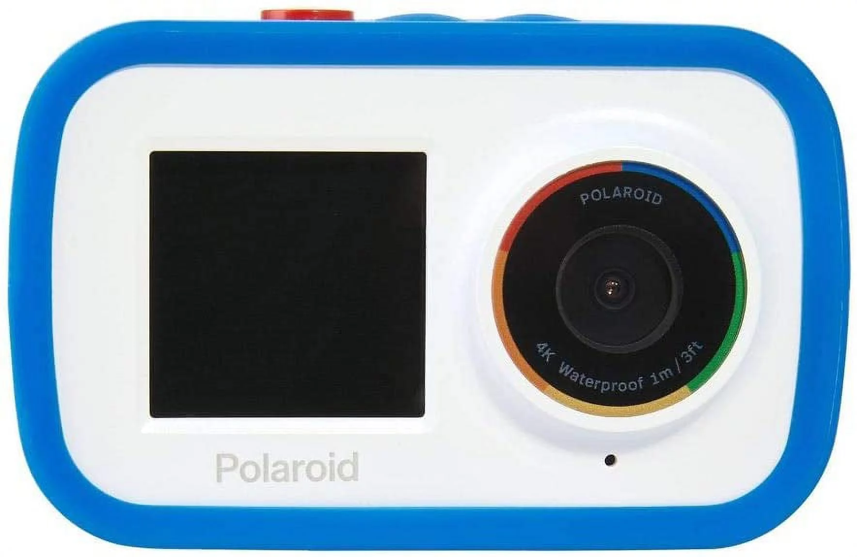 Polaroid Dual Screen WiFi Action Camera 4K,18MP, Waterproof, Blue and White