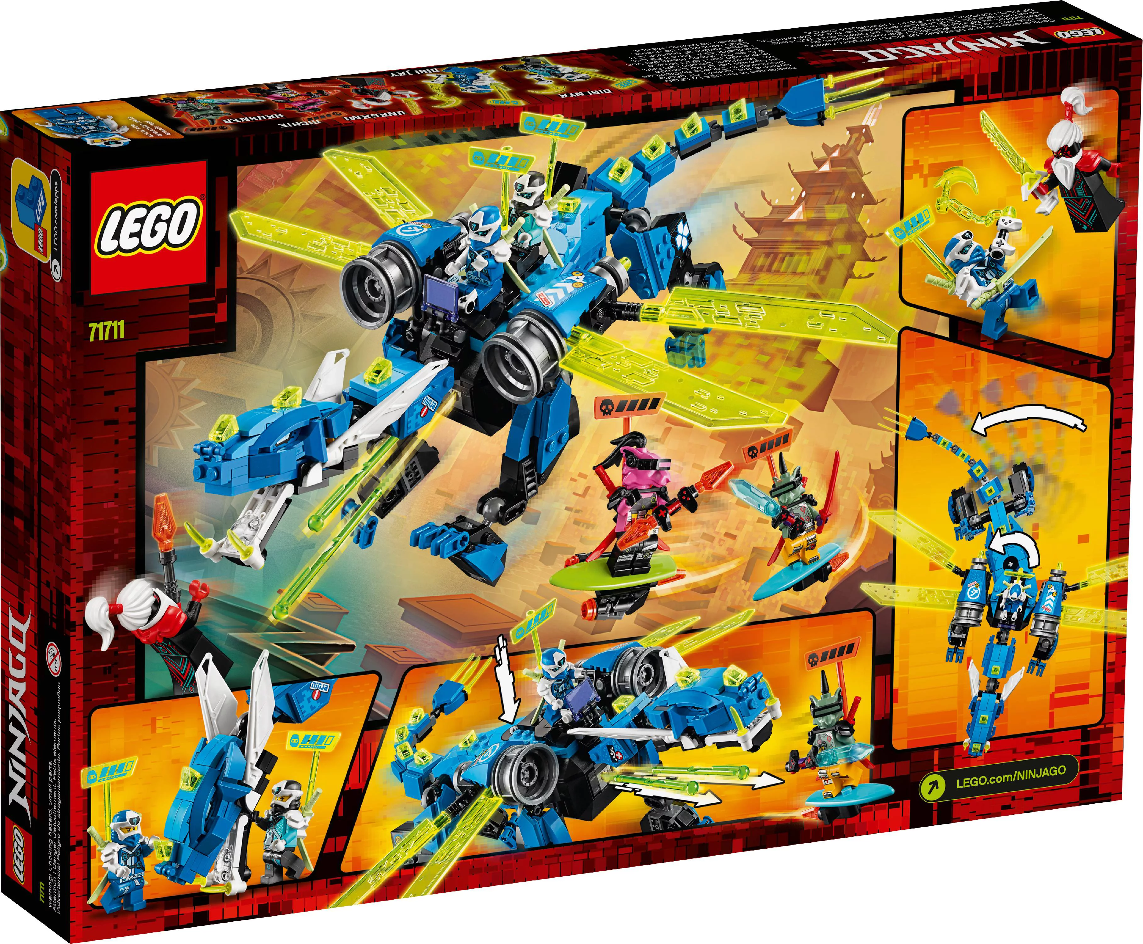 LEGO NINJAGO Jay’s Cyber Dragon 71711 Ninja Action Toy Building Kit (518 Pieces)