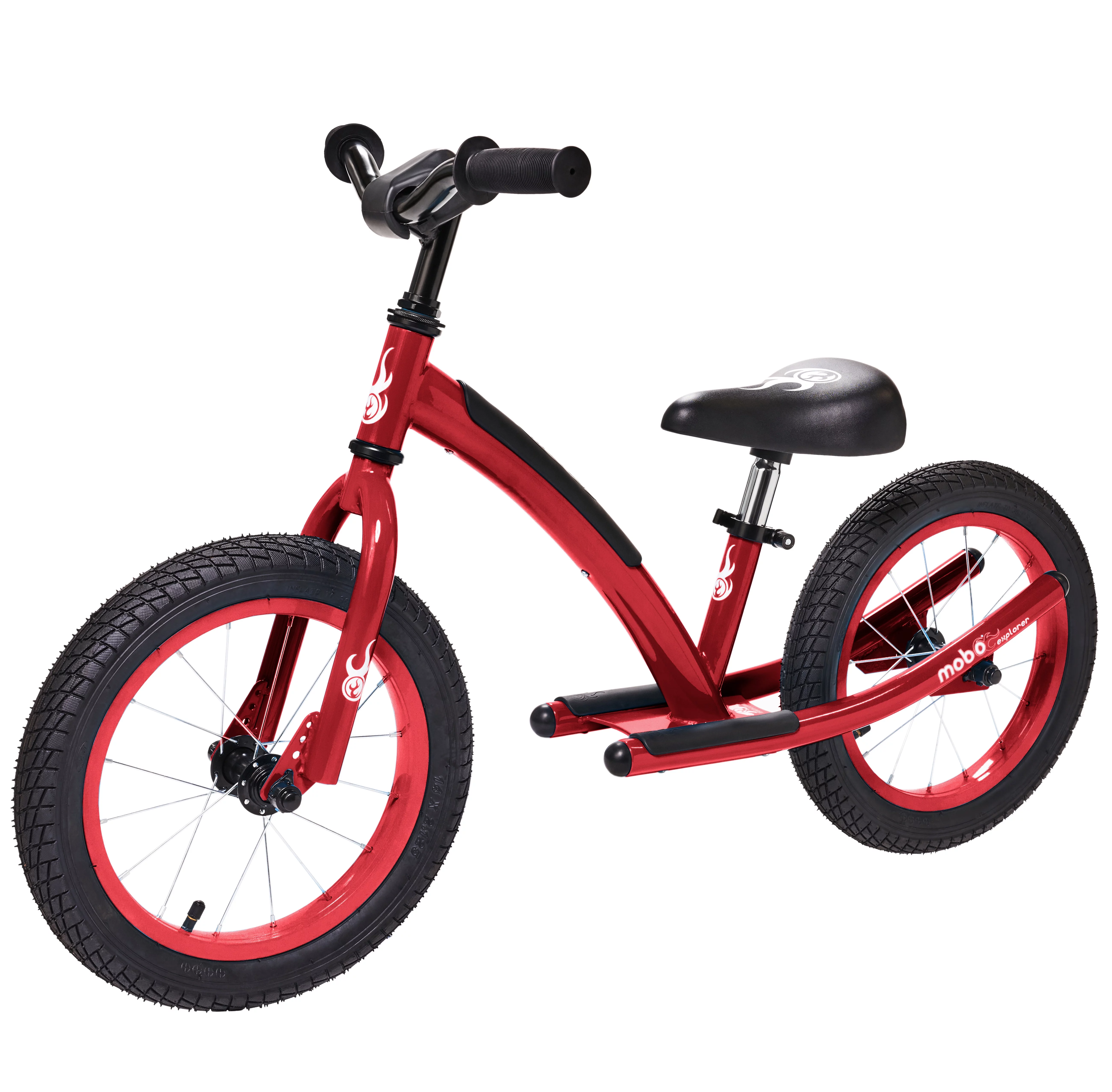 Mobo Explorer X Padded Balance Bike. Kids No-Pedal Bicycle, 14?? Wheels, Blue