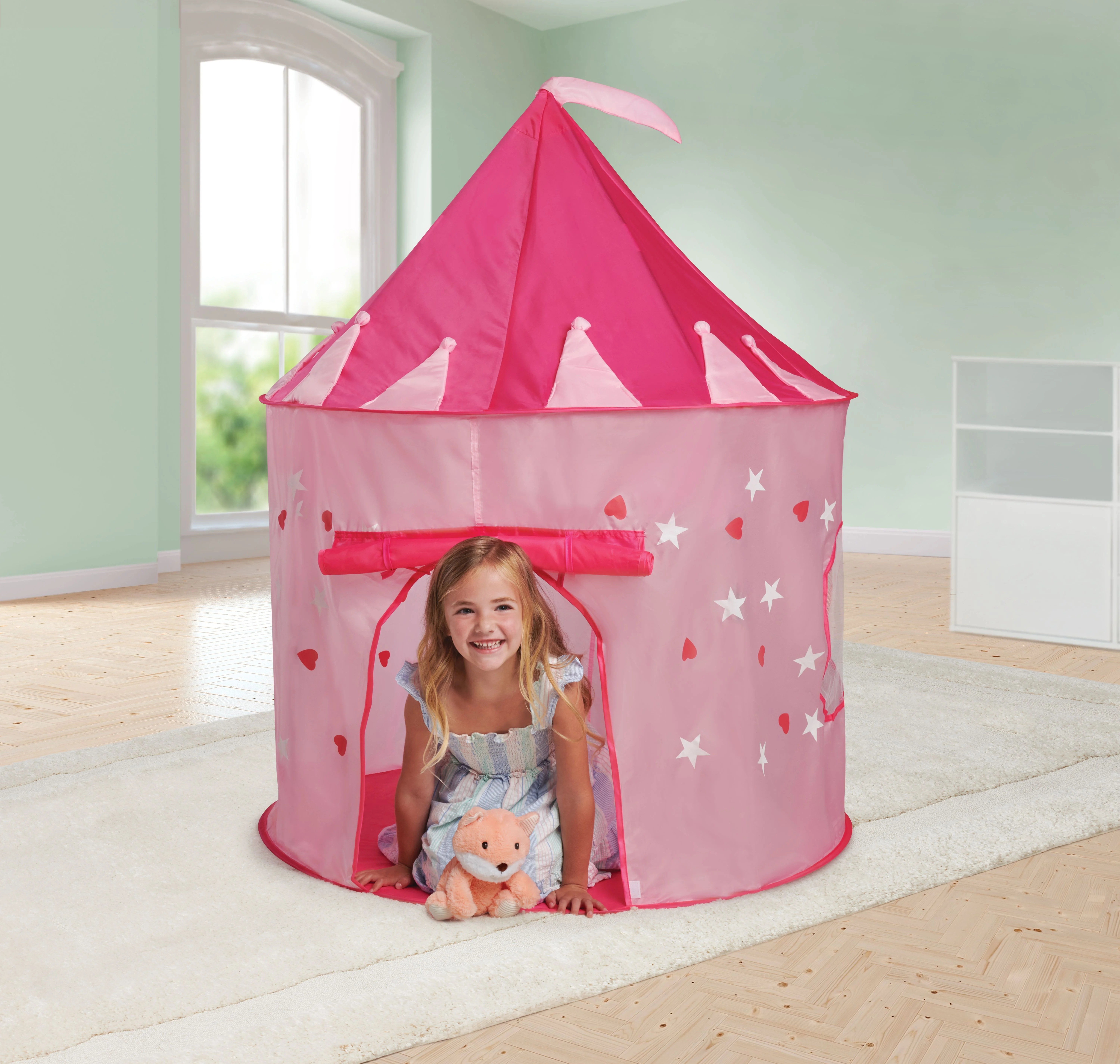 Play Day Princess Tent, Indoor Fabric Playhouse, for Young Children Ages 3+