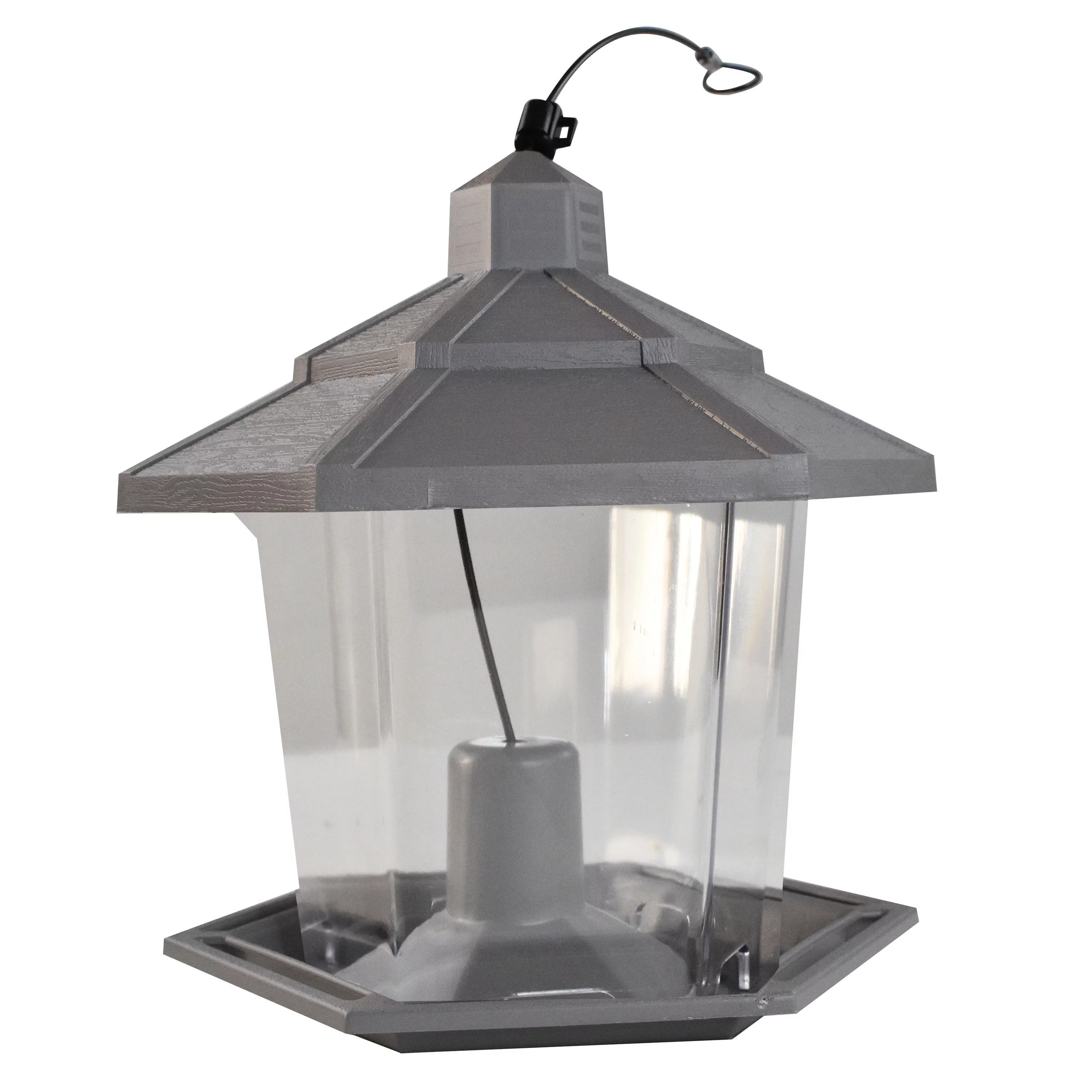 Pennington Earth Smart, Gray Plastic, Hopper Wild Bird Feeder, 2.5 lb. Capacity