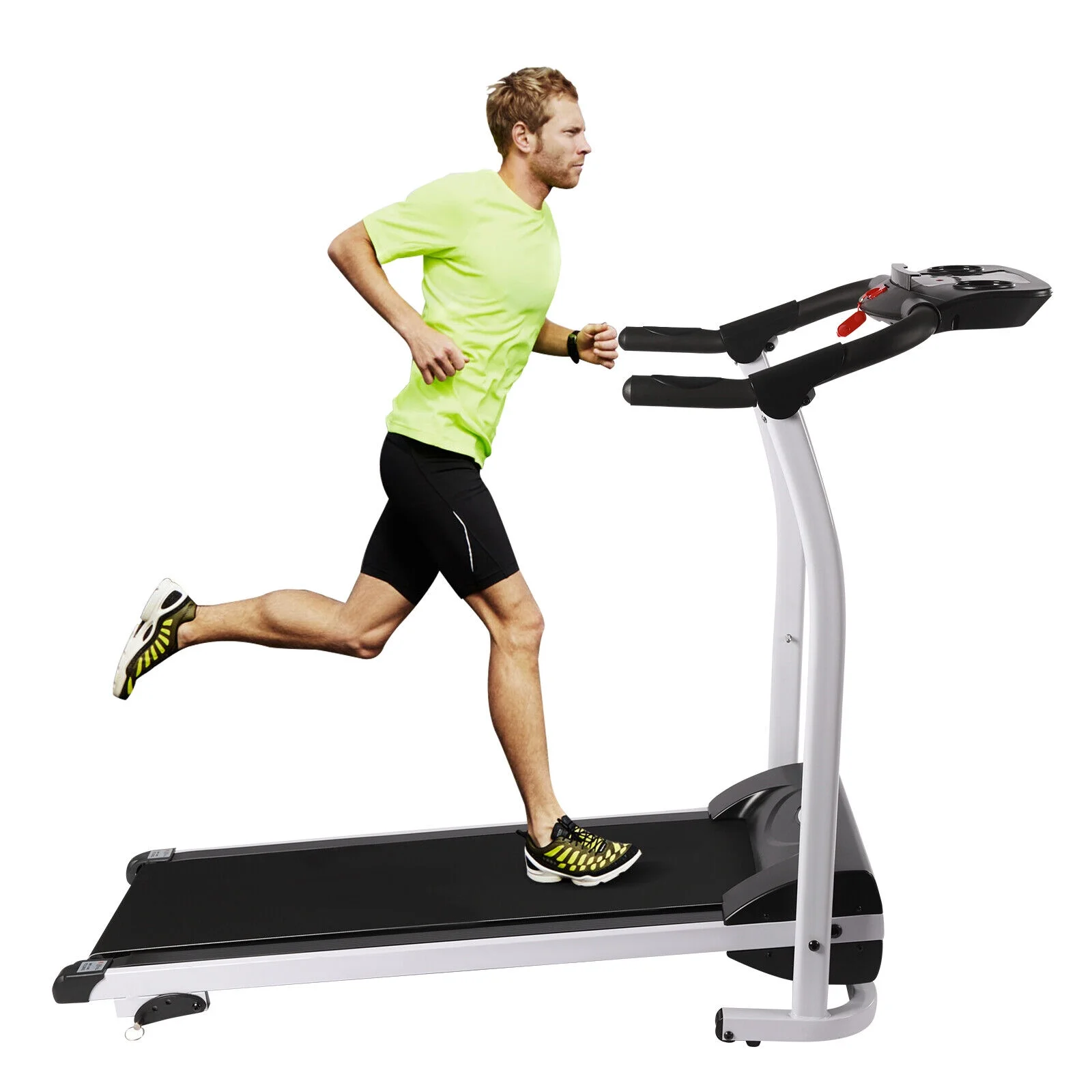 DENSET 14” Auto-Incline 1.0Hp Folding Electric Treadmill Up to 3.7 Mph Speed Treadmill