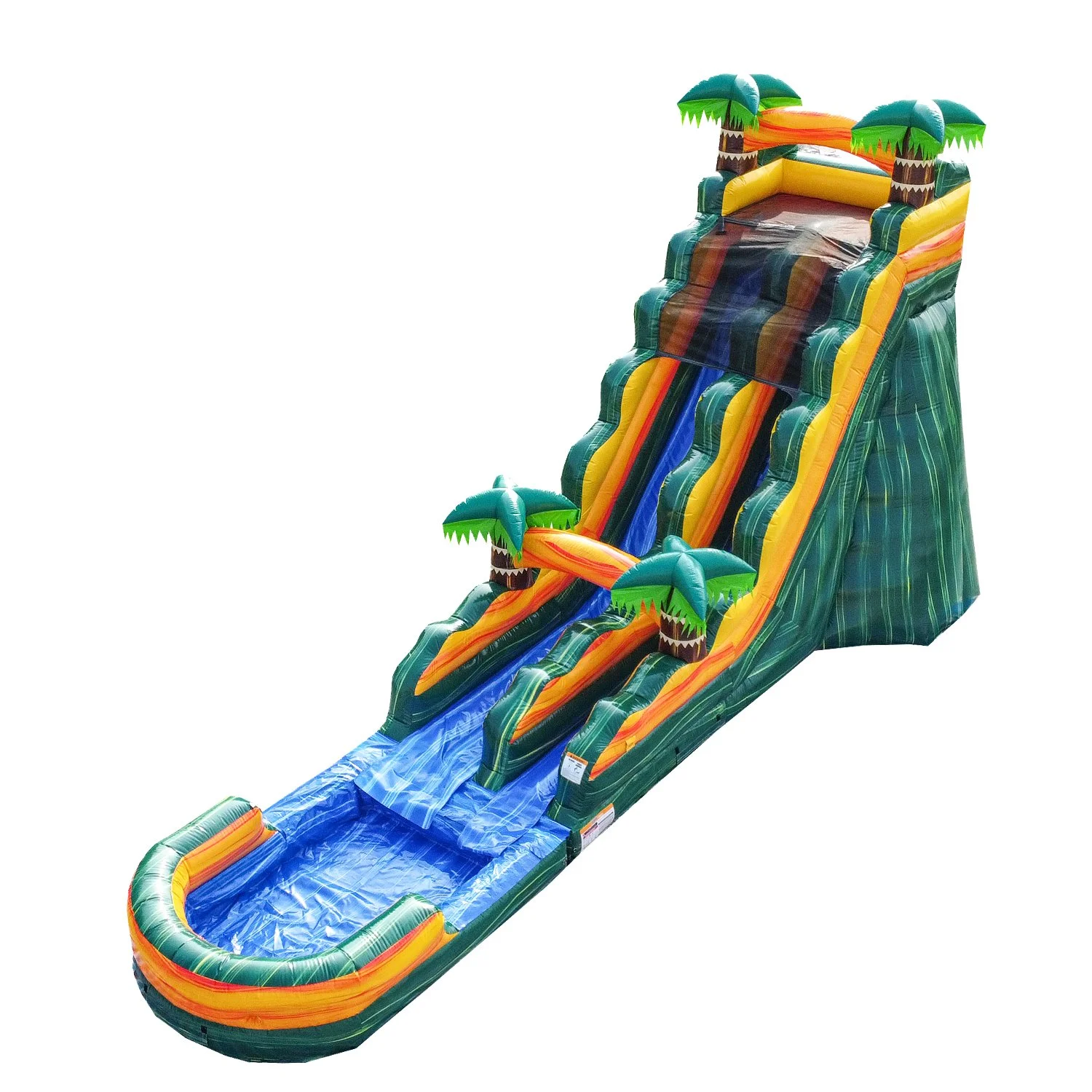 JumpOrange 19FT Cali Palms Commercial Grade Water Slide Inflatable with Detachable Pool for Kids and Adults with Blower