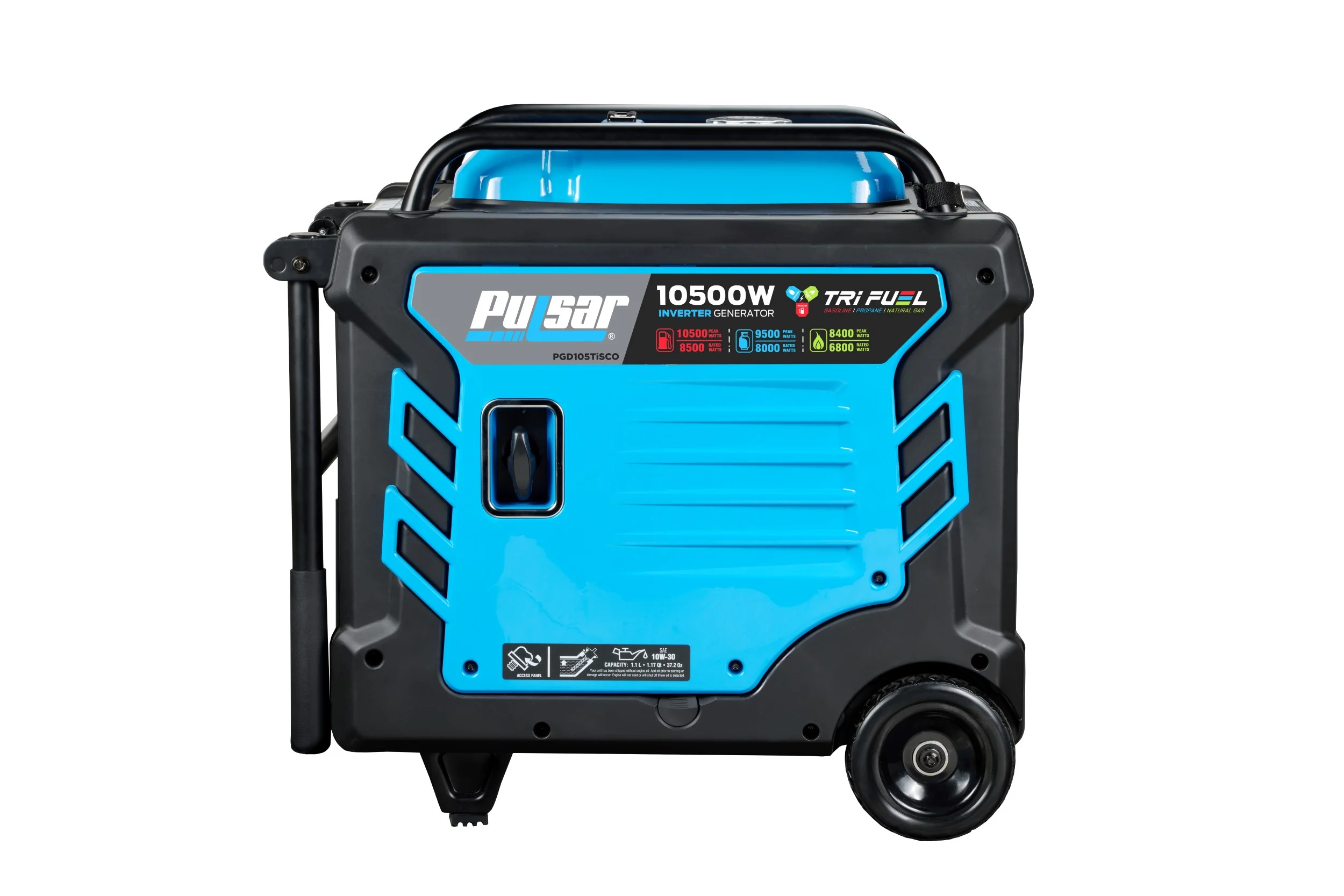 Pulsar 10,500-Watt Tri-Fuel Portable Inverter Generator with CO Sentry