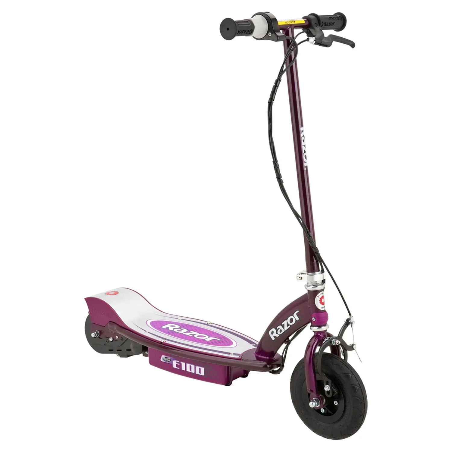 Razor E100 Motorized 24V Rechargeable Electric Scooter Powered Kids, Purple