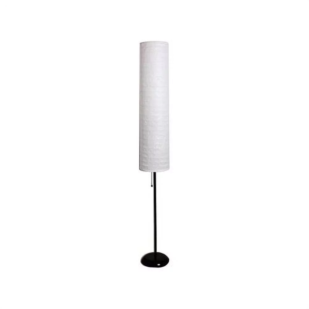 Mainstays 58″ Rice Paper Shade Floor Lamp, Black Finish Large