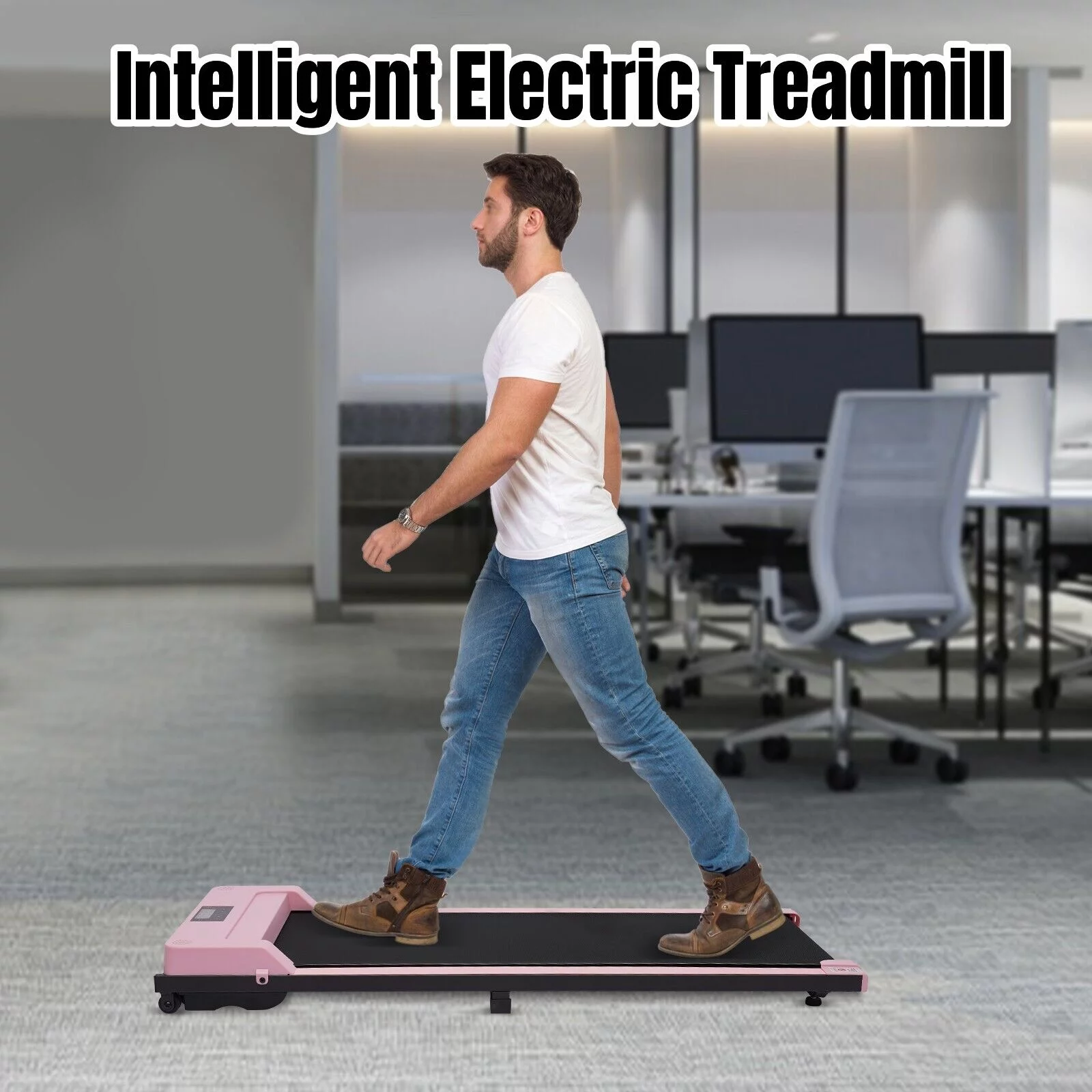 Portable Under Desk Treadmill Eletric Walking Running Machine Workout Fitness