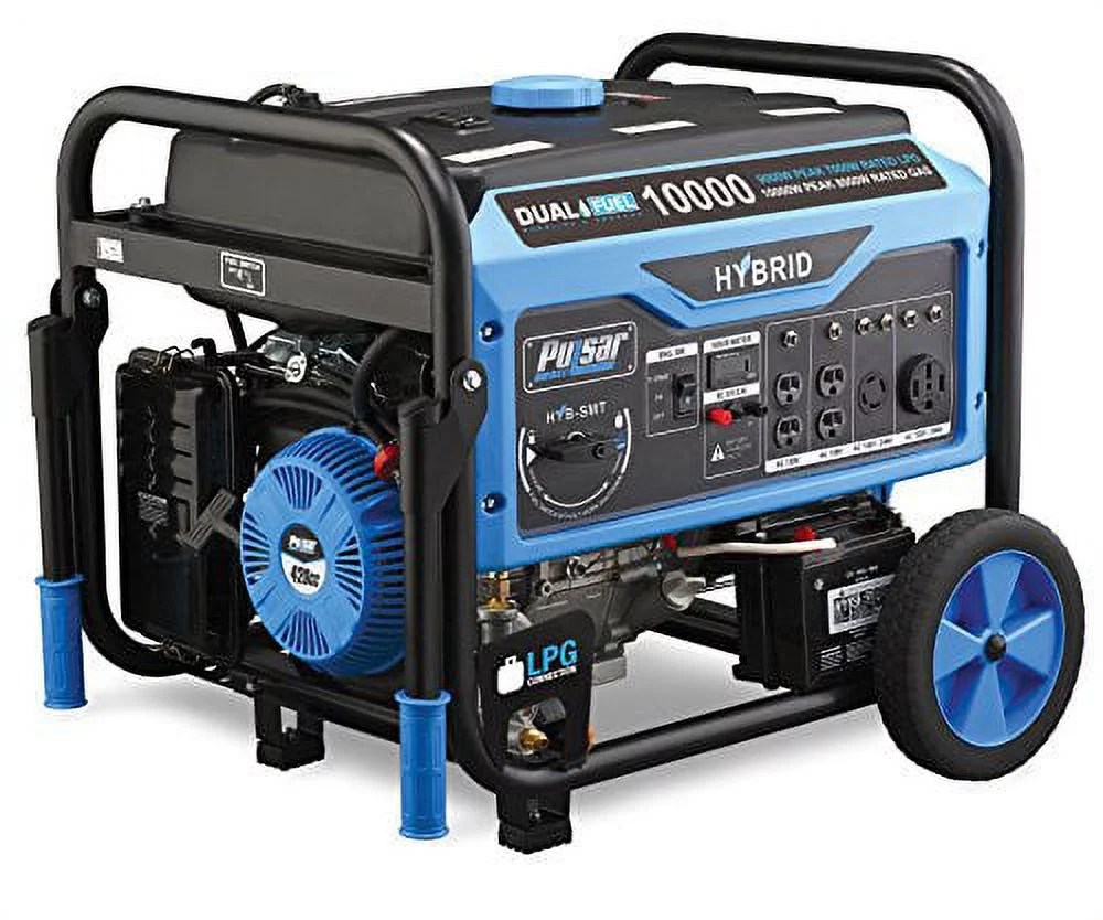 Pulsar 10,000-Watt Dual Fuel Portable Generator with Electric Start (CARB)