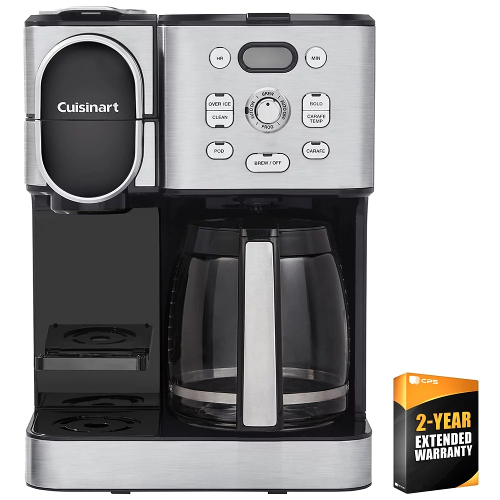 Cuisinart SS-16 Coffee Center Combo, Stainless Steel Bundle with 2 YR CPS Enhanced Protection Pack