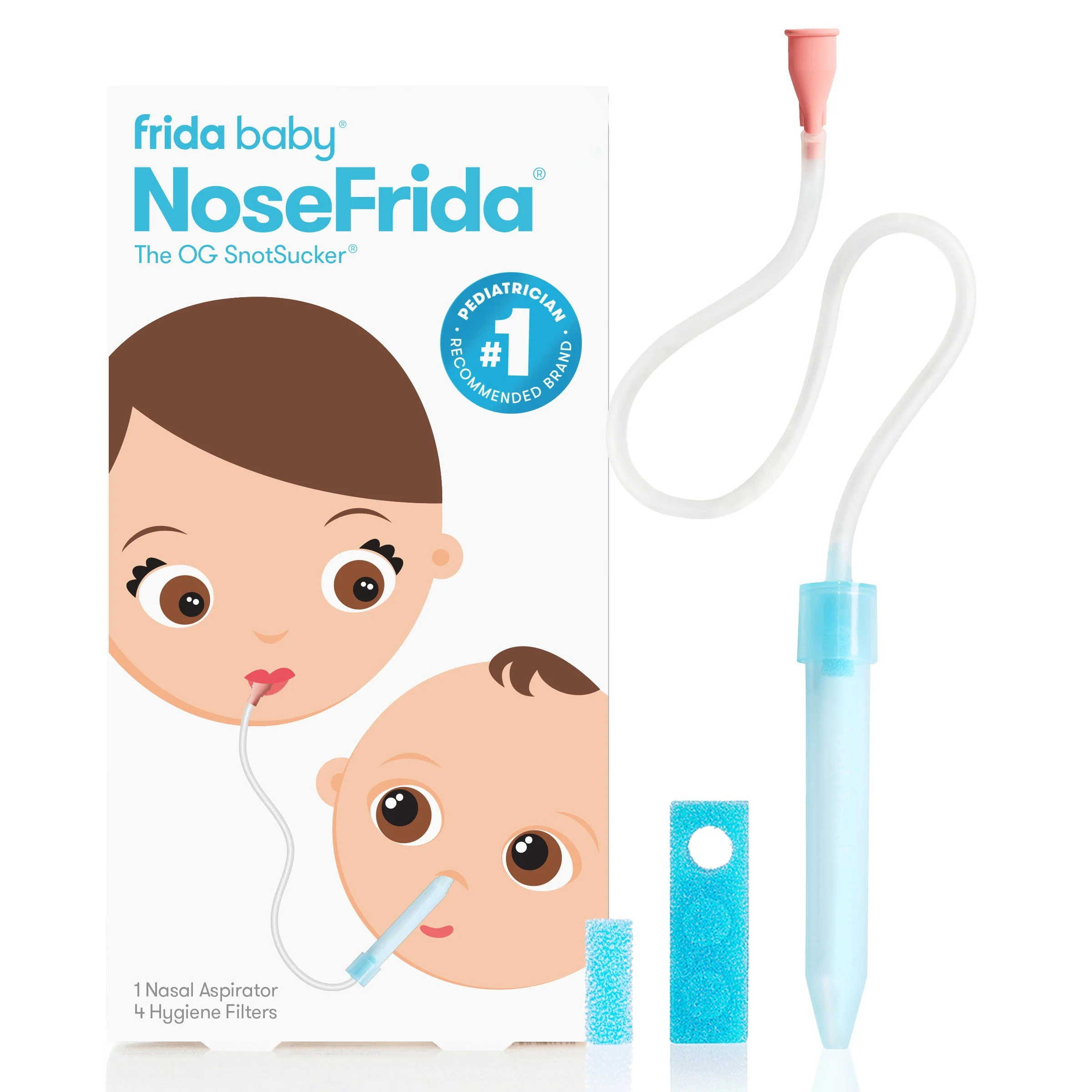 Fridababy Nasal Aspirator nose frida the Snotsucker with 24 Extra Hygiene Filters fridababy nosefrida nasal aspirator