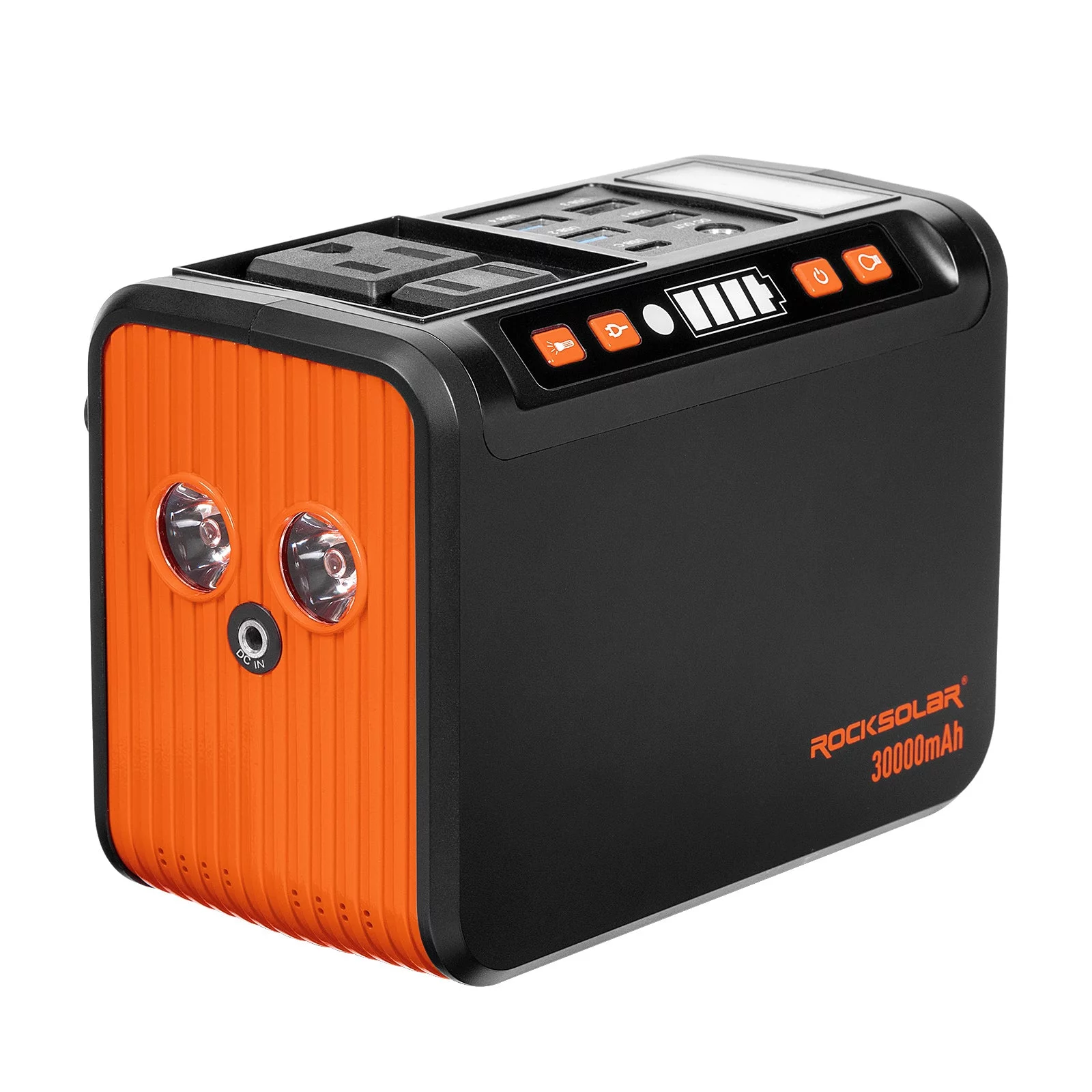 ROCKSOLAR Weekender Max 111Wh Portable Power Station, 30000mAh Lithium Battery and Solar Generator