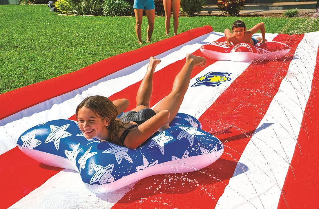 WOW Sports Americana Stars & Stripes Giant 40ft Backyard Super Slide