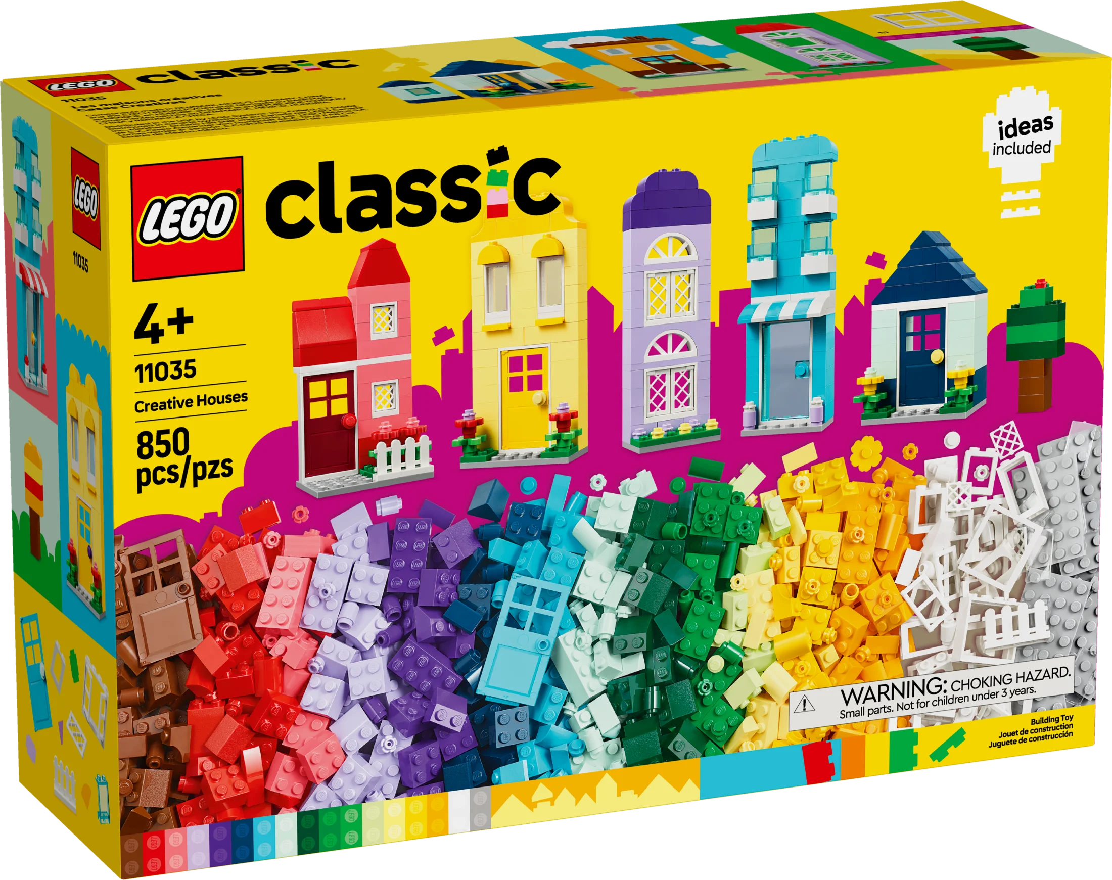 LEGO Classic Creative Houses Brick Building Set for Kids, Toy House Gift with Accessories and Doll Houses, Creative Toy for Young Builders, Boys and Girls Ages 4 and Up, 11035