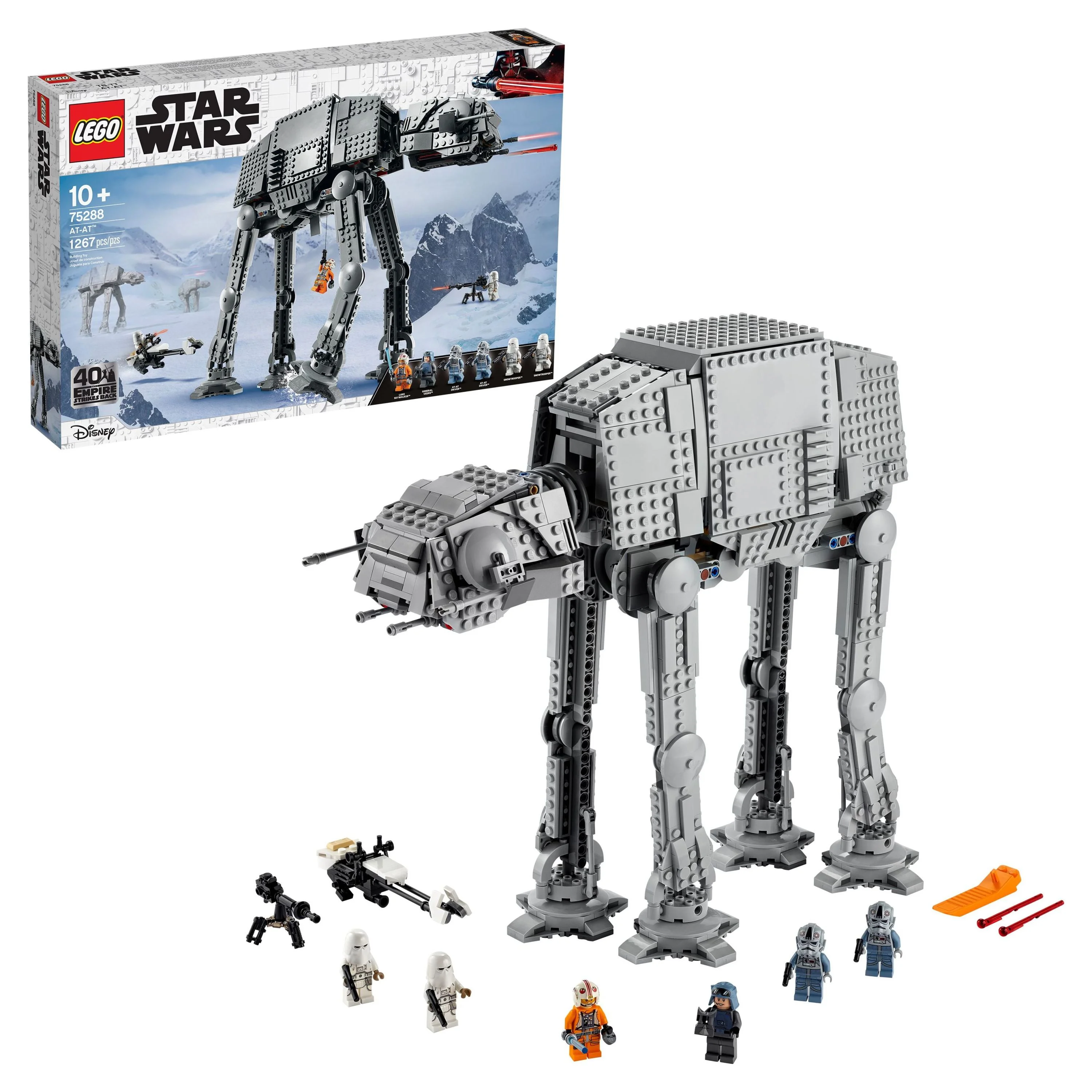 LEGO Star Wars AT-AT Walker 75288 Building Toy, 40th Anniversary Collectible Figure Set, Room D??cor, Gift Idea for Kids, Boys & Girls with 6 Minifigures