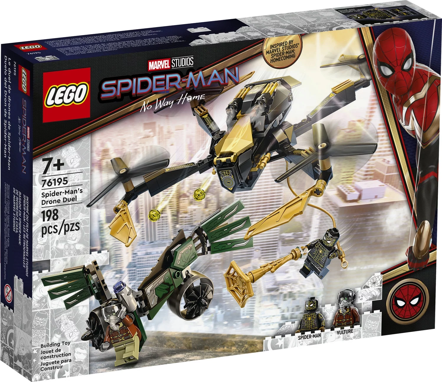 LEGO Super Heroes Spider-Man’s Drone Duel 76195 Building Kit (198 Pieces)