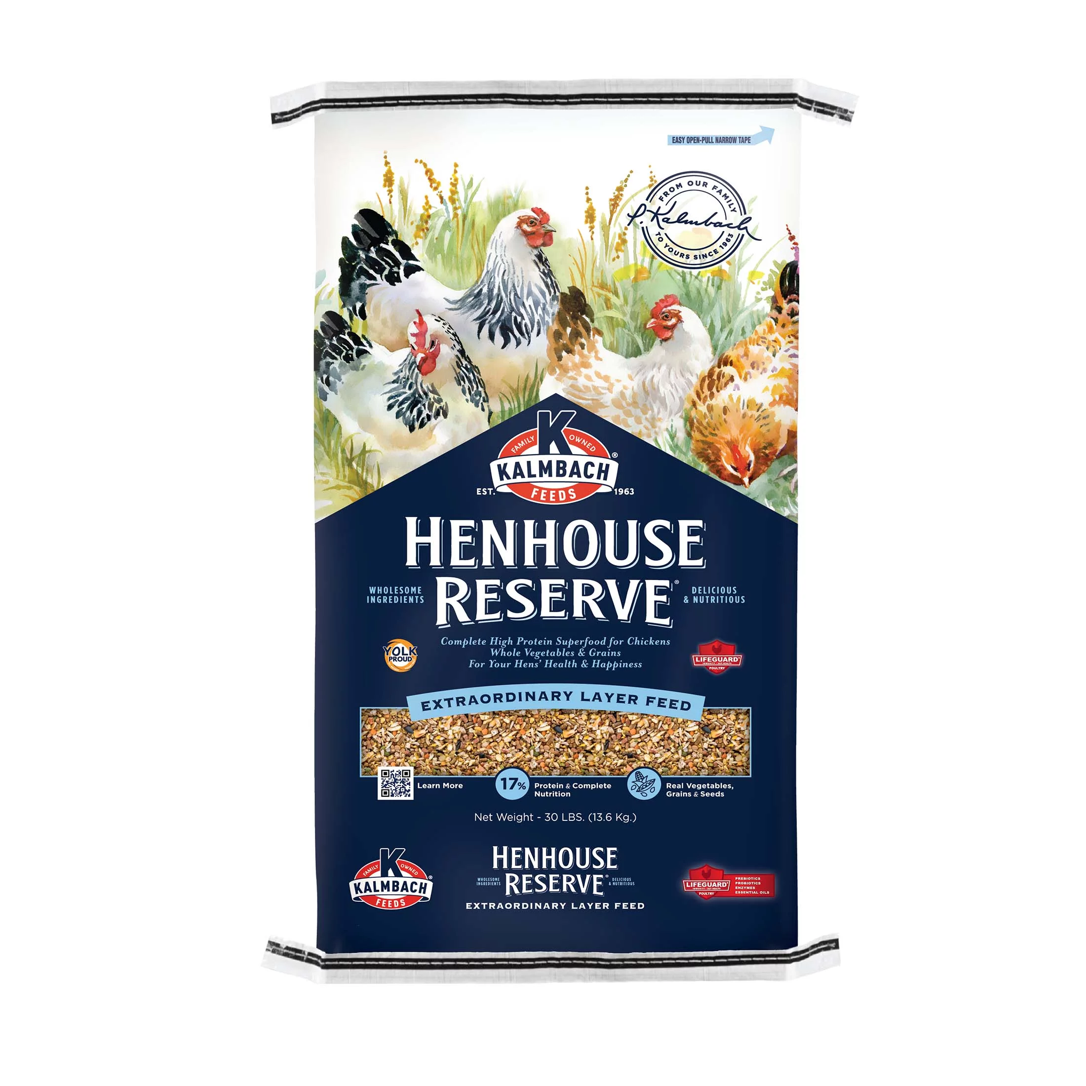 Kalmbach Feeds Henhouse Reserve – Extraordinary Whole Grain Layer Feed for Chickens, 30 lb