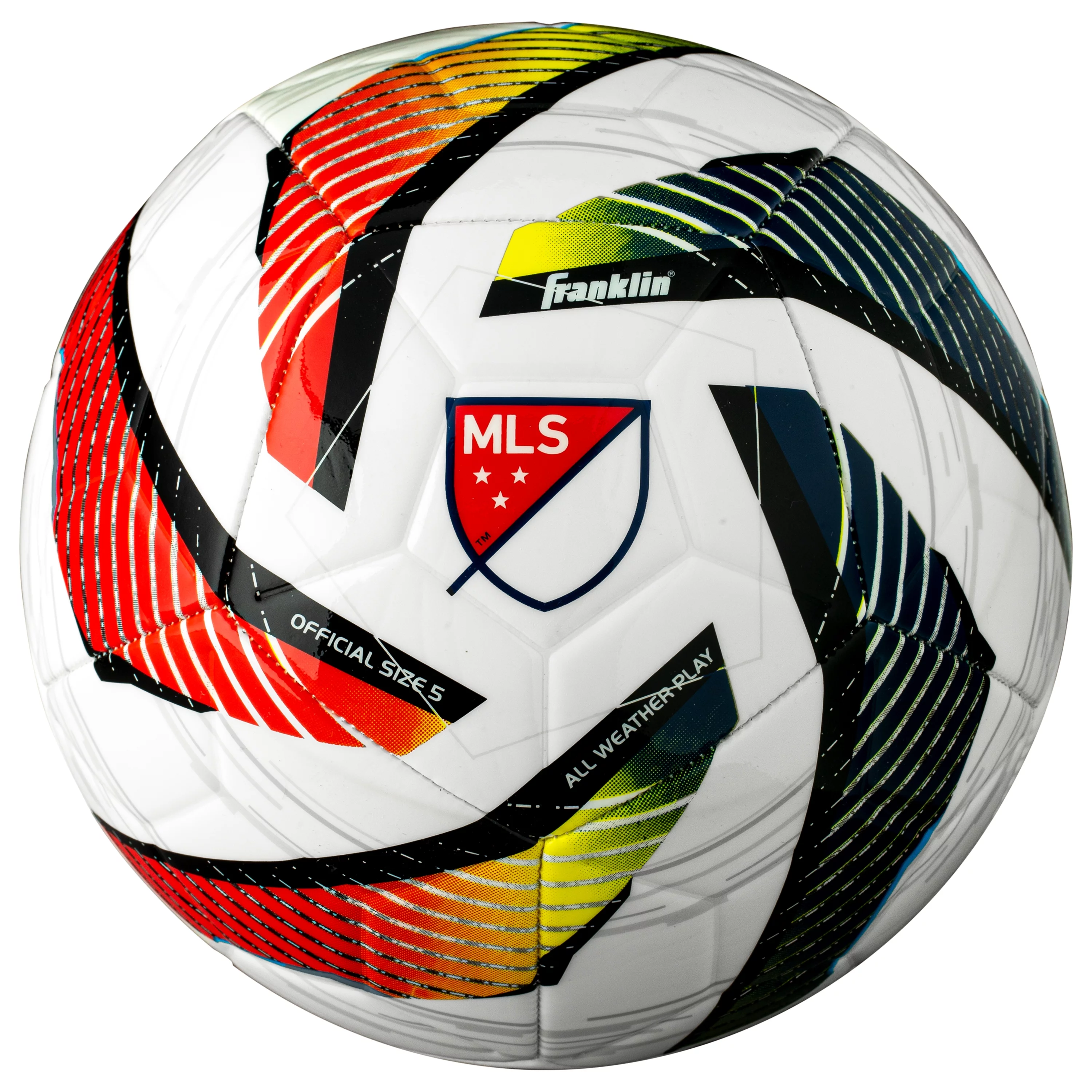 Franklin Sports MLS Tornado Soccer Ball – Size 5 – Multi Color