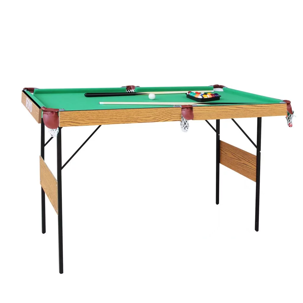 AIPINQI 55″ Folding Billard Table, Portable Foldable Pool Game Table for Adult Teenager Kids, Green