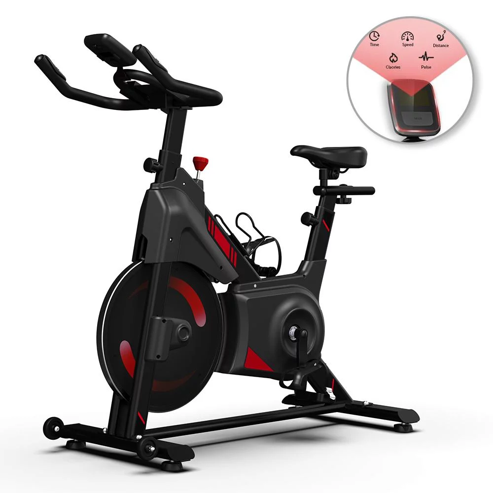 Delfy Indoor Cycling Magnetic Resistance Exercise Bike (2022 Upgraded New Version), Heavy Duty Flywheel, Super-Silent, LCD Monitor, Pulse Sensor, Water Bottle Holder, Home Gym Stationary Bike