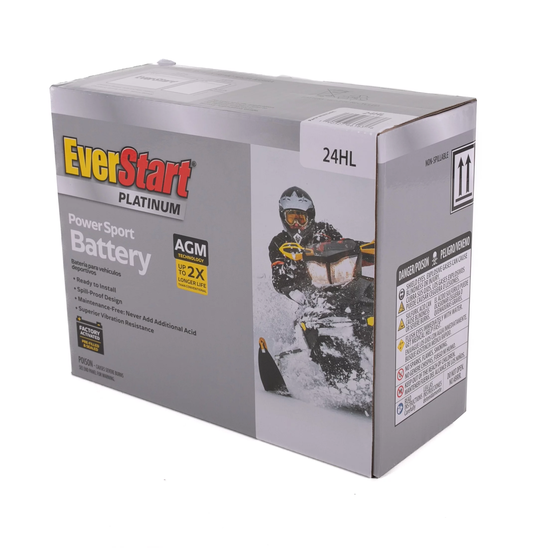 EverStart EBX24HL AGM Factory Activated PowerSport 12 Volt Battery