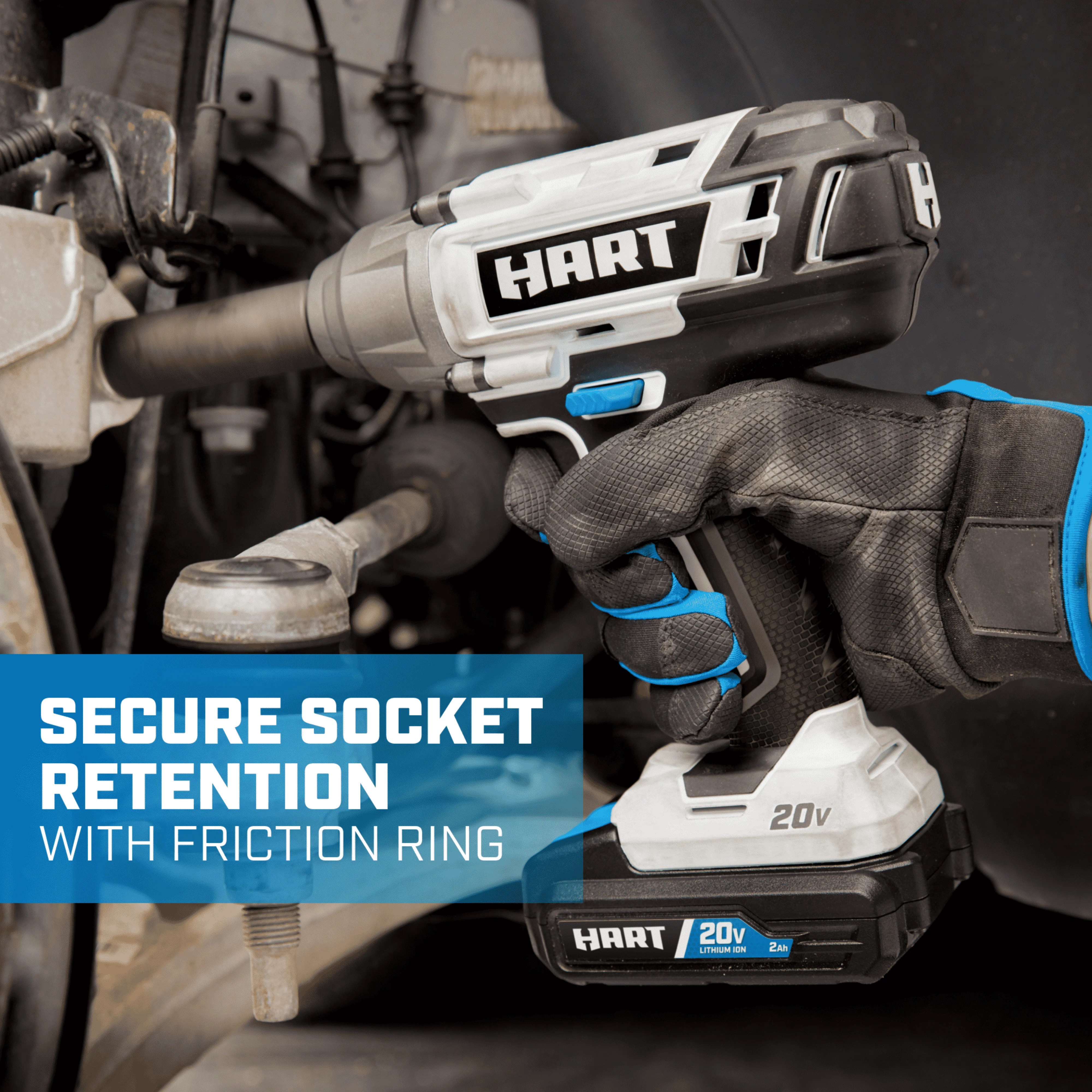 HART 20-Volt 1/2-inch Battery-Powered Impact Wrench (Battery Not Included)